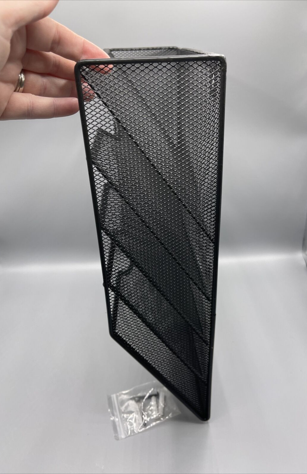 5 Pockets Mesh Hanging File Holder Organizer Wall Mounted Black