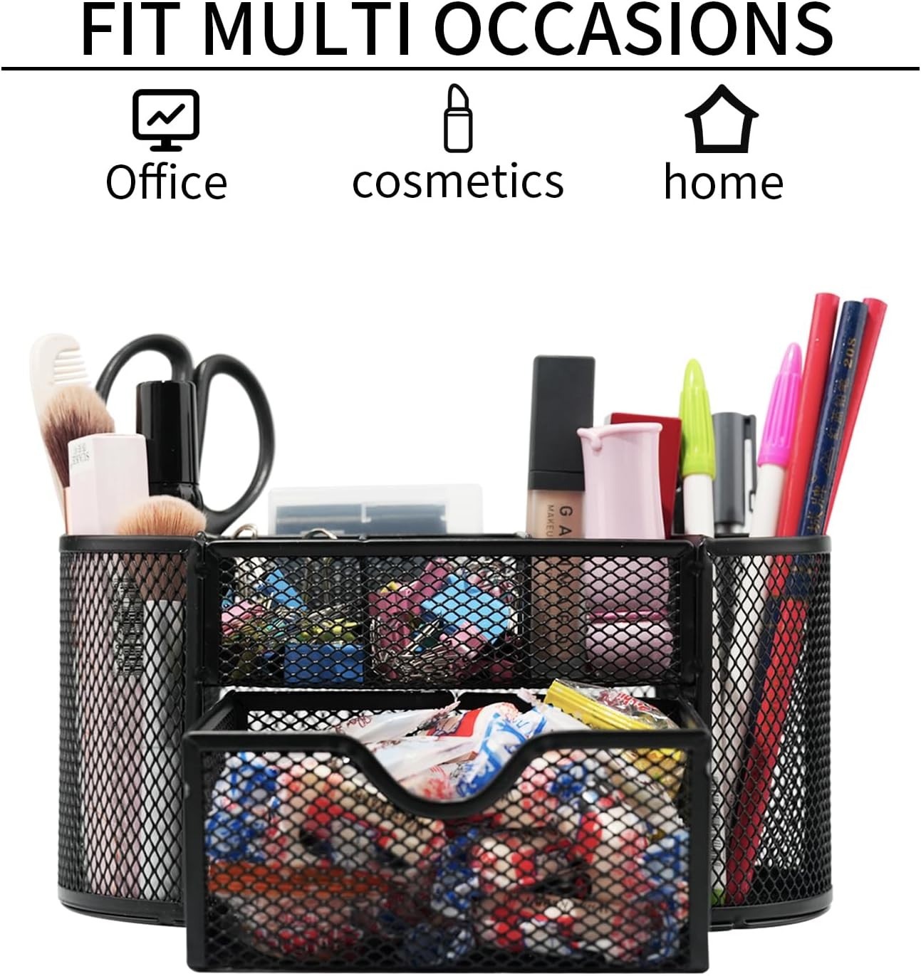 Desk Organizers and Accessories with Pencil Pen Holder Supply 8 Compartments and