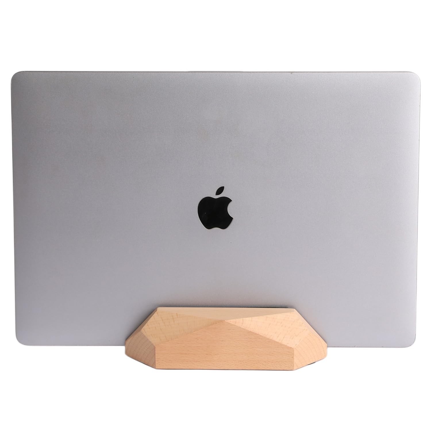 Nuvograin Adjustable Vertical Laptop Stand, MacBook Holder Wood 1 slot beech