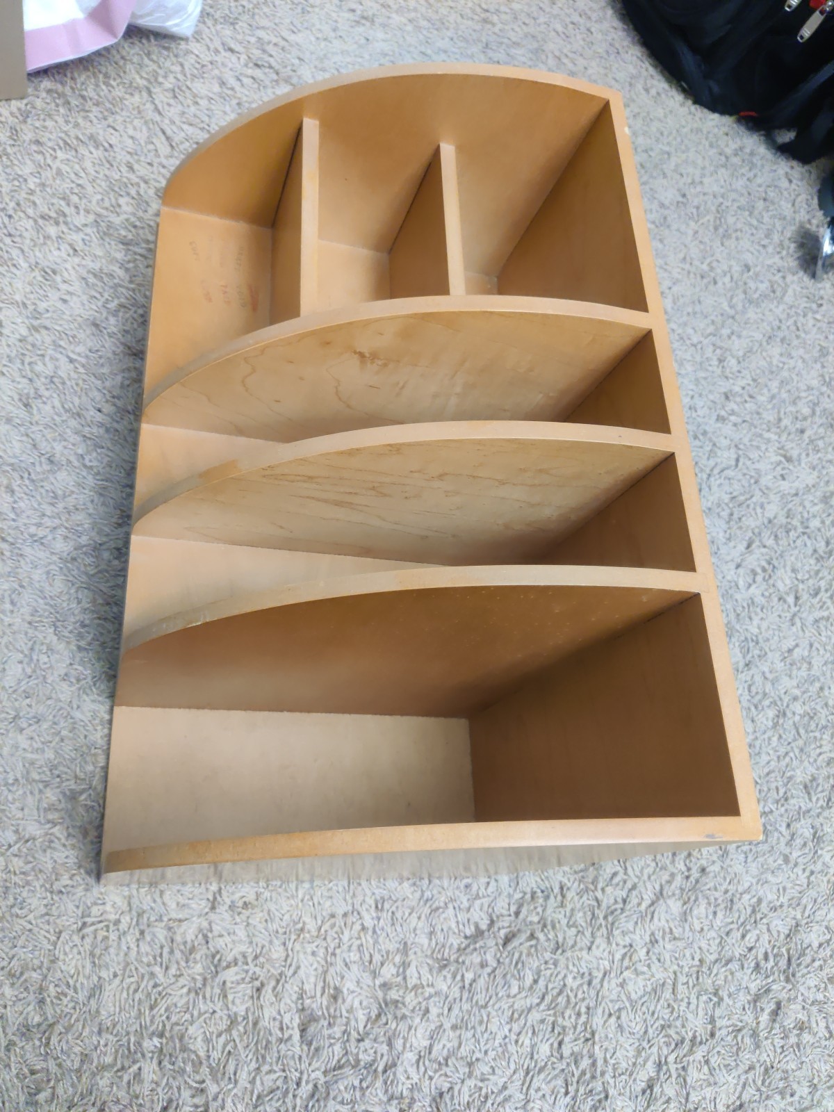 Mail Sorter, File Organizer Desktop, Wood Desk Top Organizer With Drawer