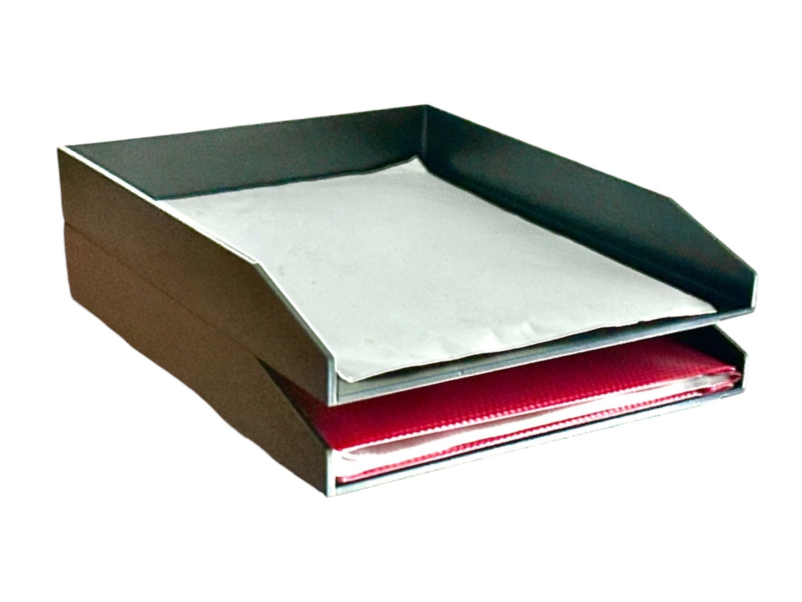 Rectangular Stackable Desk Organizer Office Letter Tray, File Storage, Paper Org