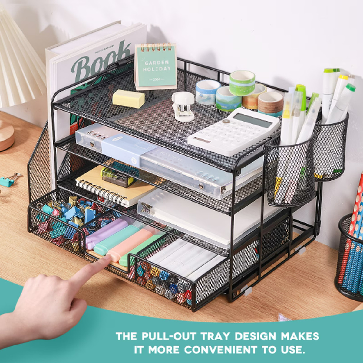 Livhil Desktop Organizer 4-Tier Desk Organizers Sets and Storage, File Organizer