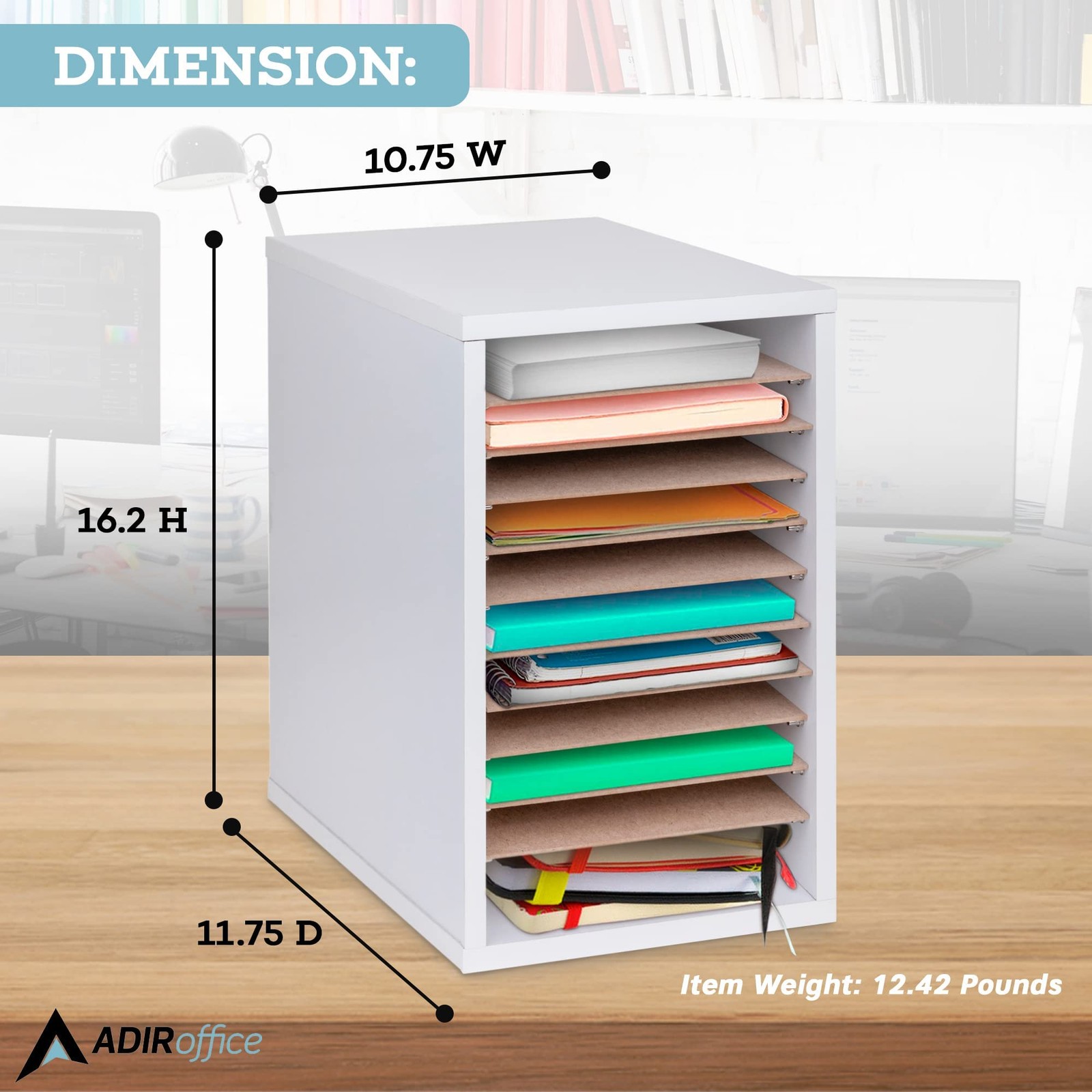 Classroom Mailbox – 11 Compartment Wooden Mail Organizer, Construction Paper …