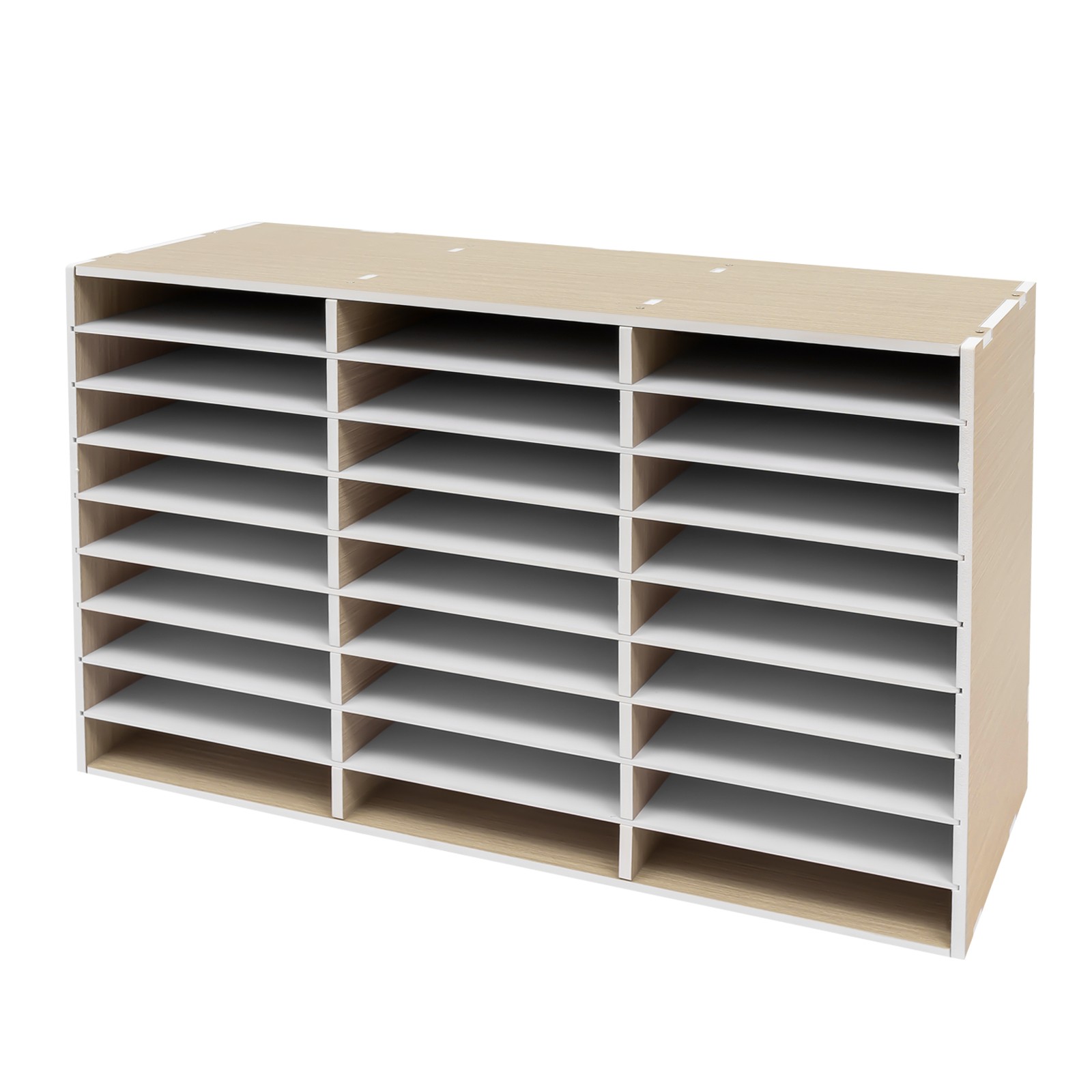 PVC Literature Organizer File Sorter Paper Storage Holder 27 Slots 32x12x22 in