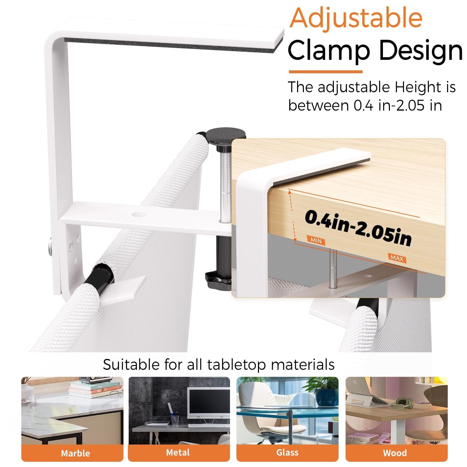 Under Desk Cable Management Tray – 28″ Cord Organizer for 28” L, White