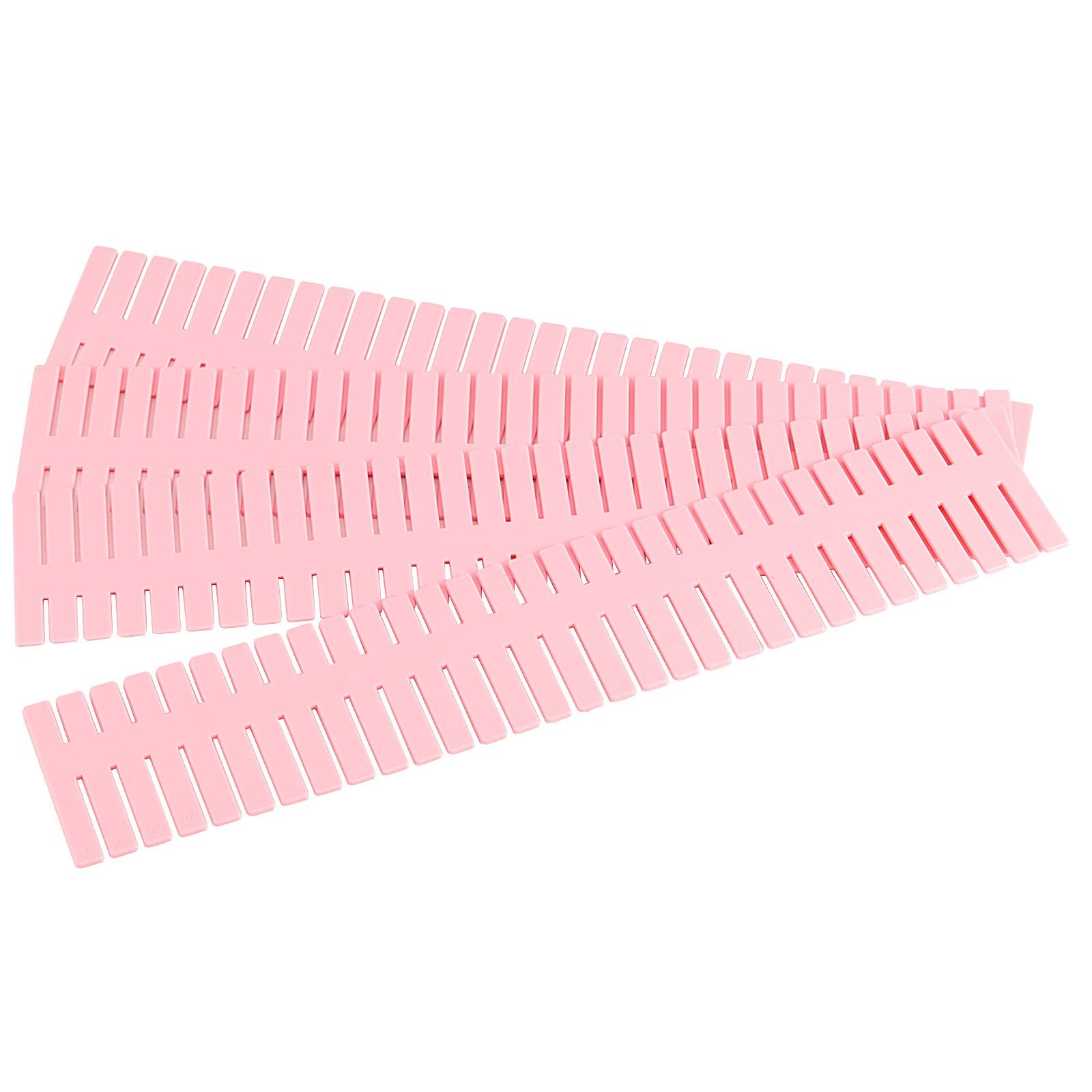 ZOENHOU 60 PCS DIY Drawer Divider Organizers, Pink Grid Dividers,