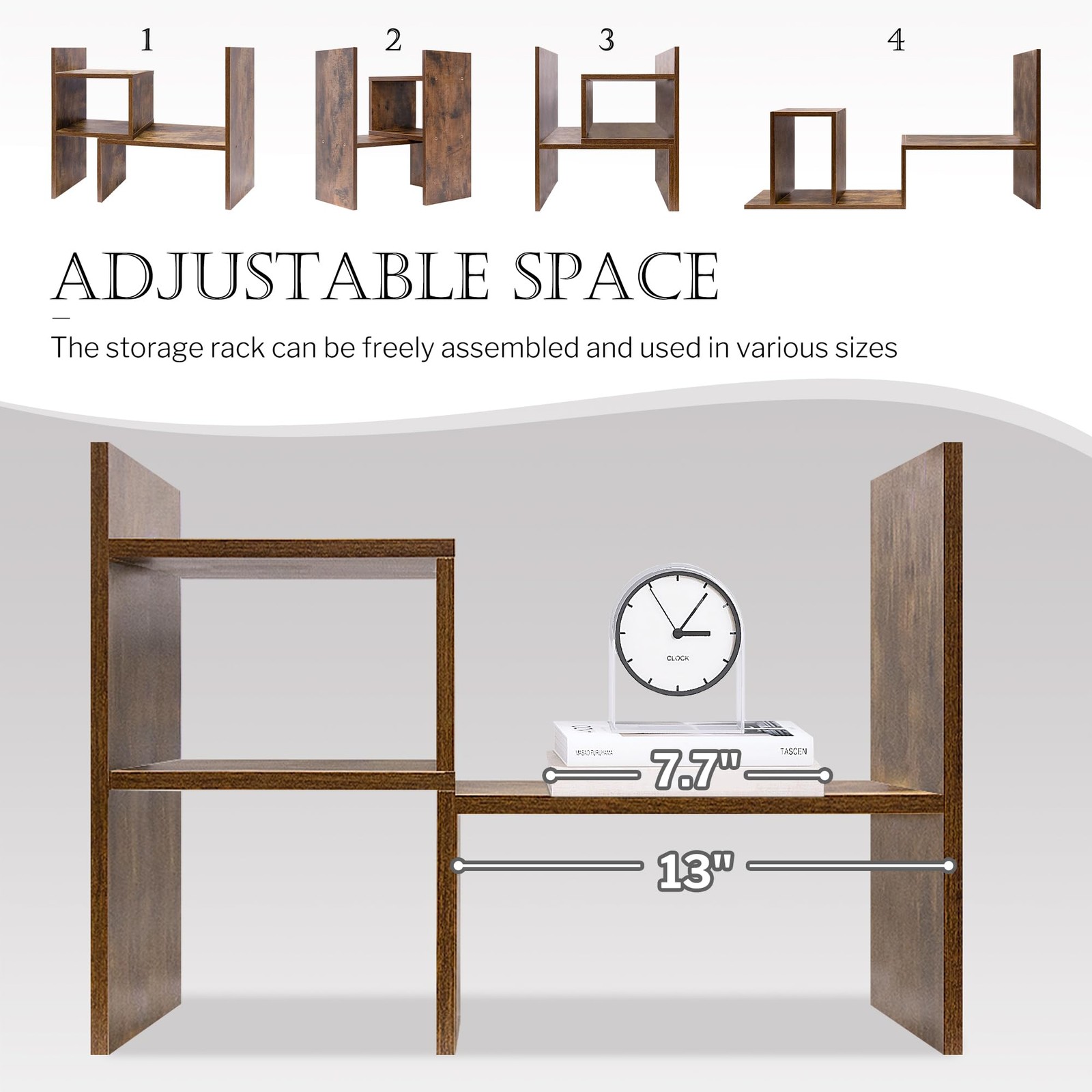 Jerry & Maggie – Desktop Organizer 16*15.8*6.8 inches, Natural Wood Tone
