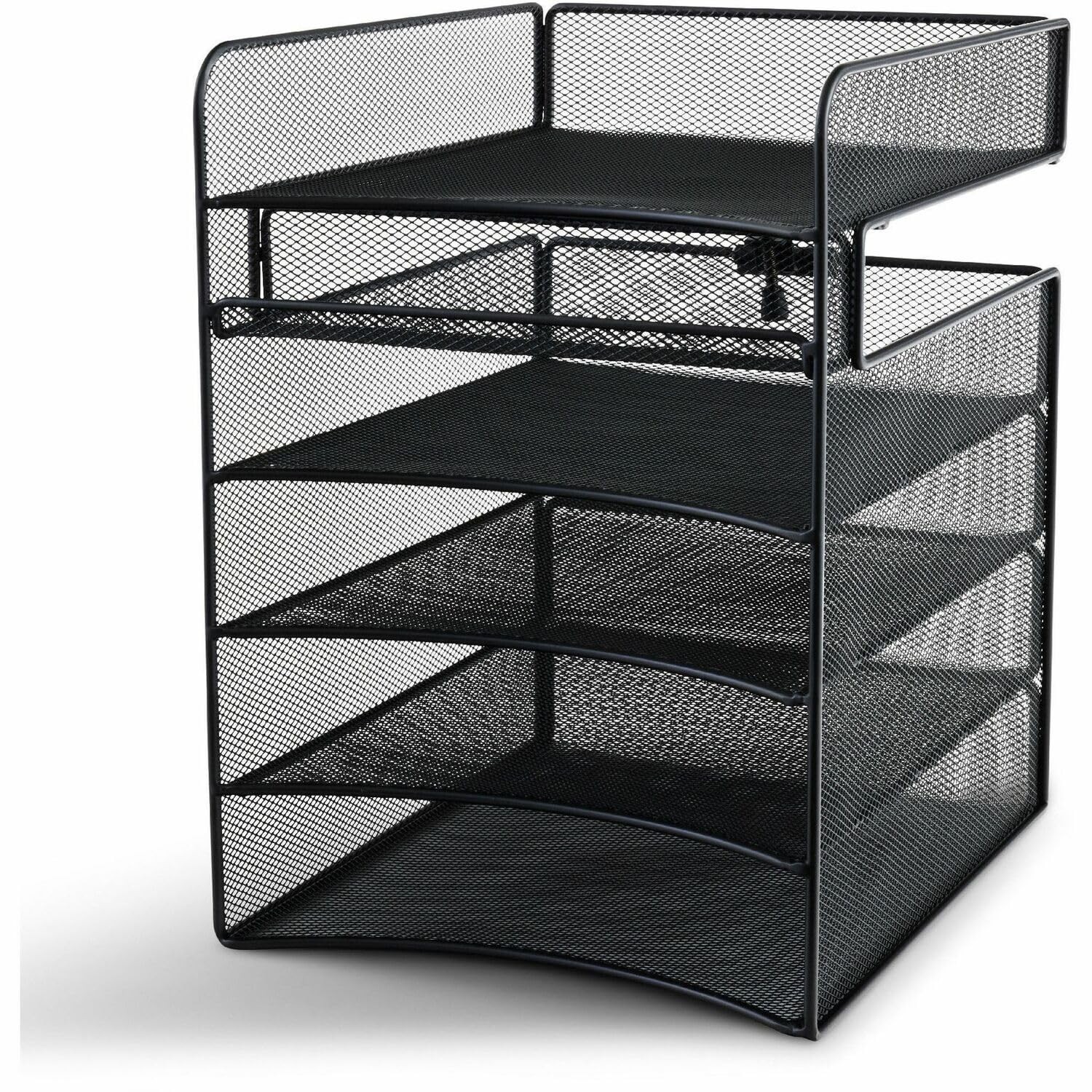 Safco Onyx Hanging Under Desk Organizer 5 Trays Office And Classroom And Mail