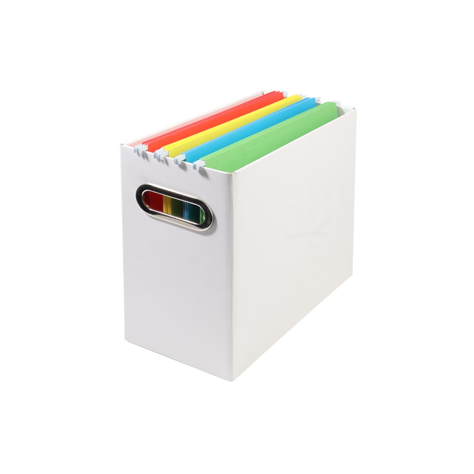 Tcbelosion Collapsible File Organizer Box 12.2 x 5.08 x 9.84 inches, White