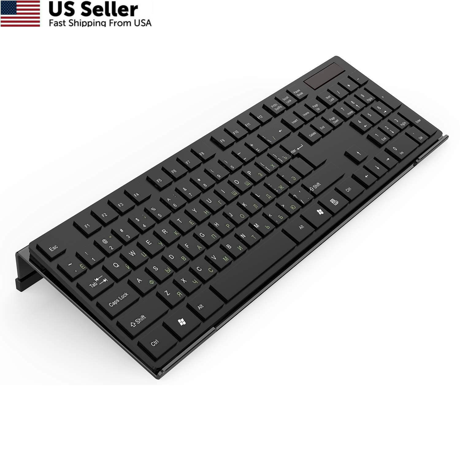 Acrylic Tilted Computer Keyboard Stand Ergonomic Typing Riser Non-Slip Black