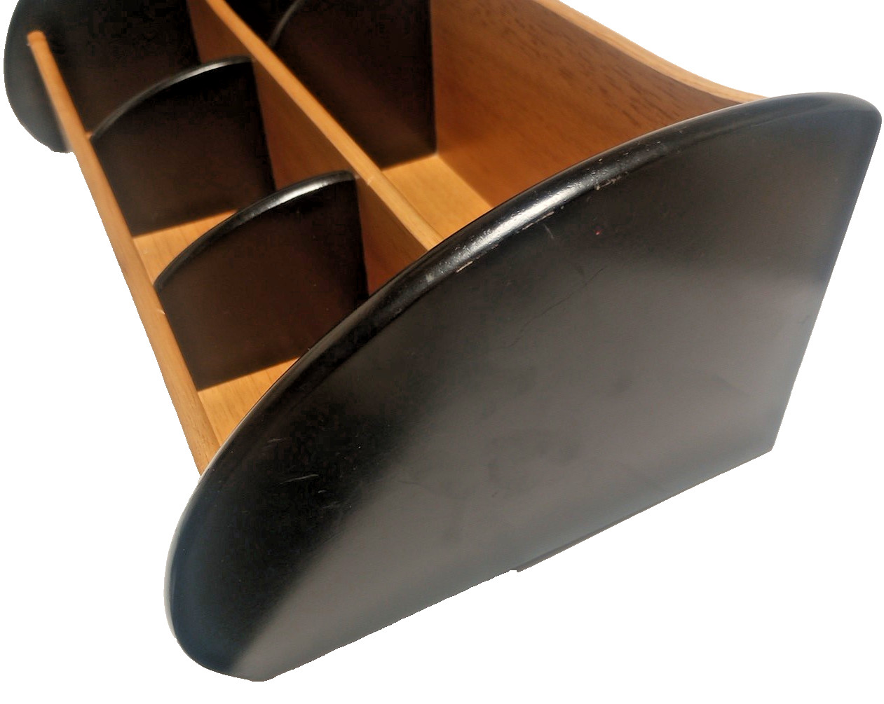 Oak Wood with Ebony Trim Desk Top Office Organizer, 16″x 9″ x 5″