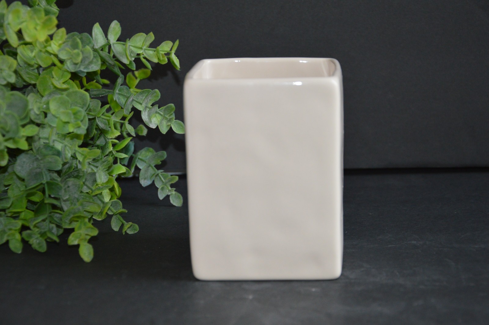 New Rae Dunn By Magenta Black & White CREATE Ceramic Pen and Pencil Holder