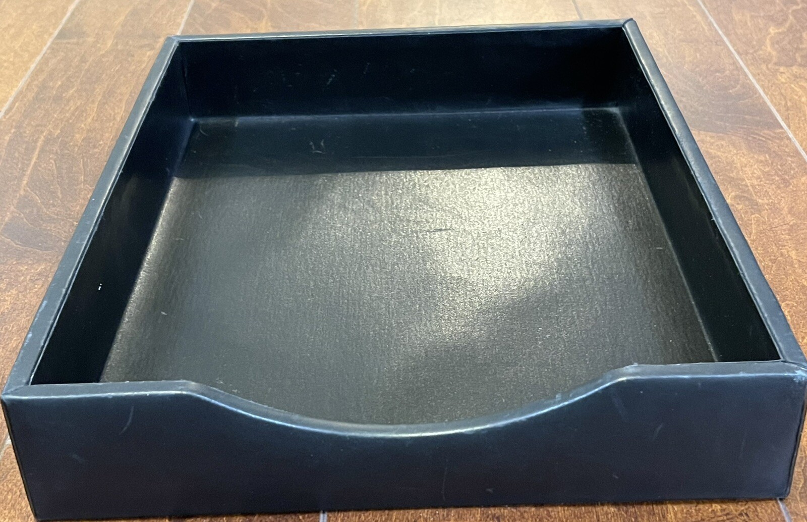 Leather Desktop Tray BOSCA Black Nappa Vitello 13″ x 10.5″ x 2″