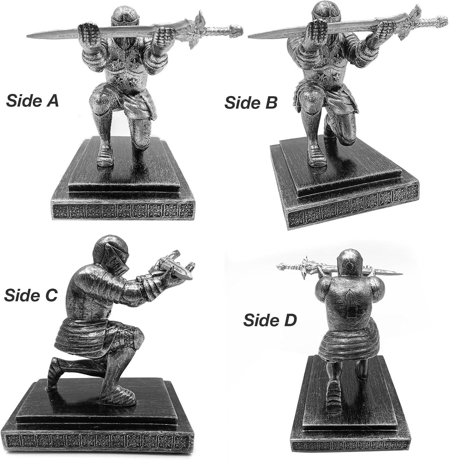 Knight Pen Holder,Knights Pen Stand with Magnet Sword,Executive Pen Stand,Resin