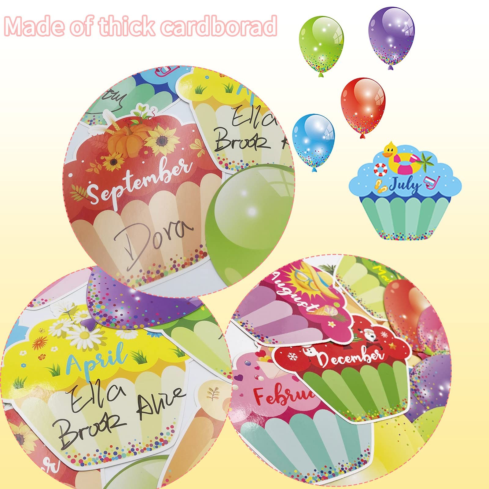 25 Pieces Happy Birthday Bulletin Board Decorations Set Colorful Multi Color