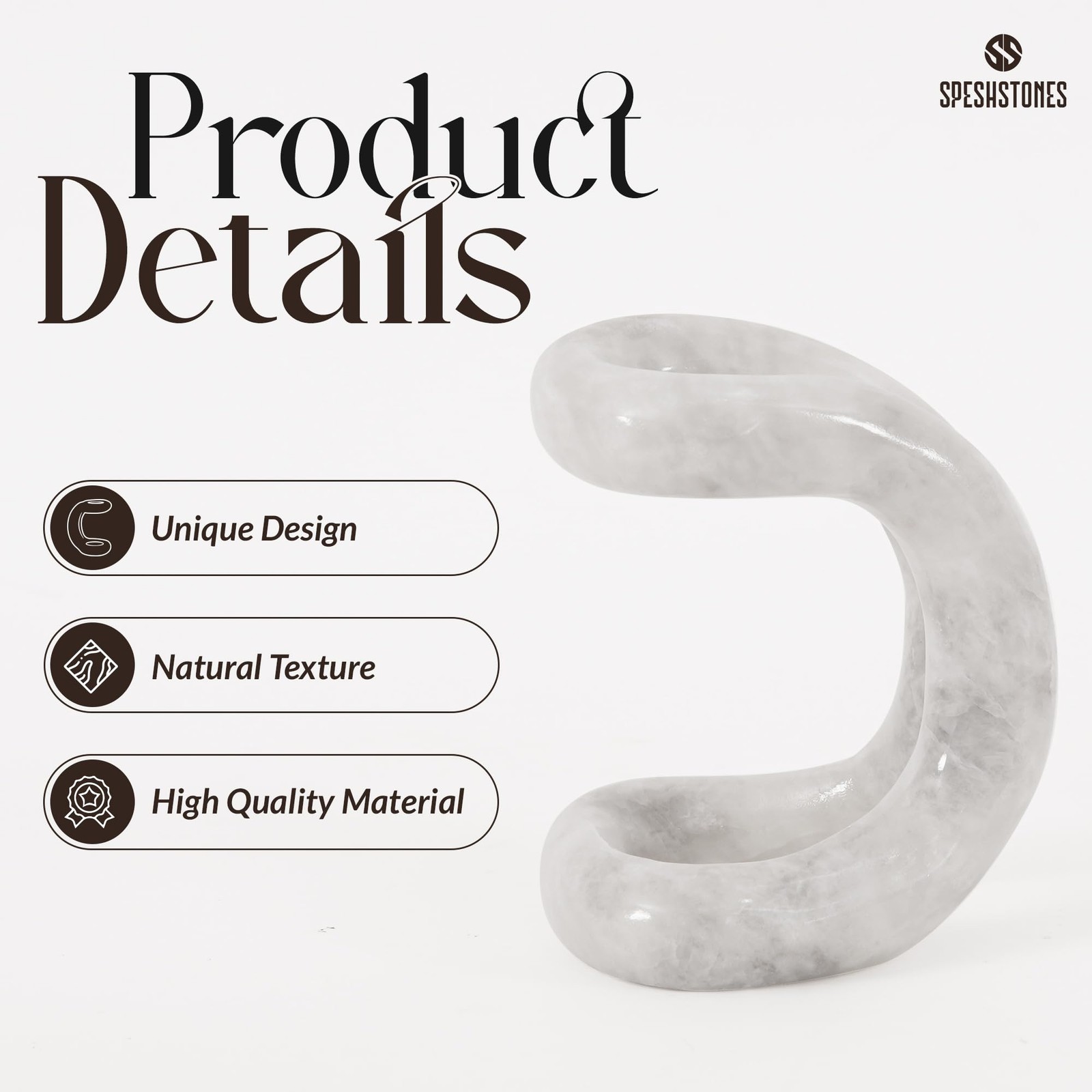 Marble Pen Holder for Desk 4 Inch White Pencil Holder for Desk Accessories & …