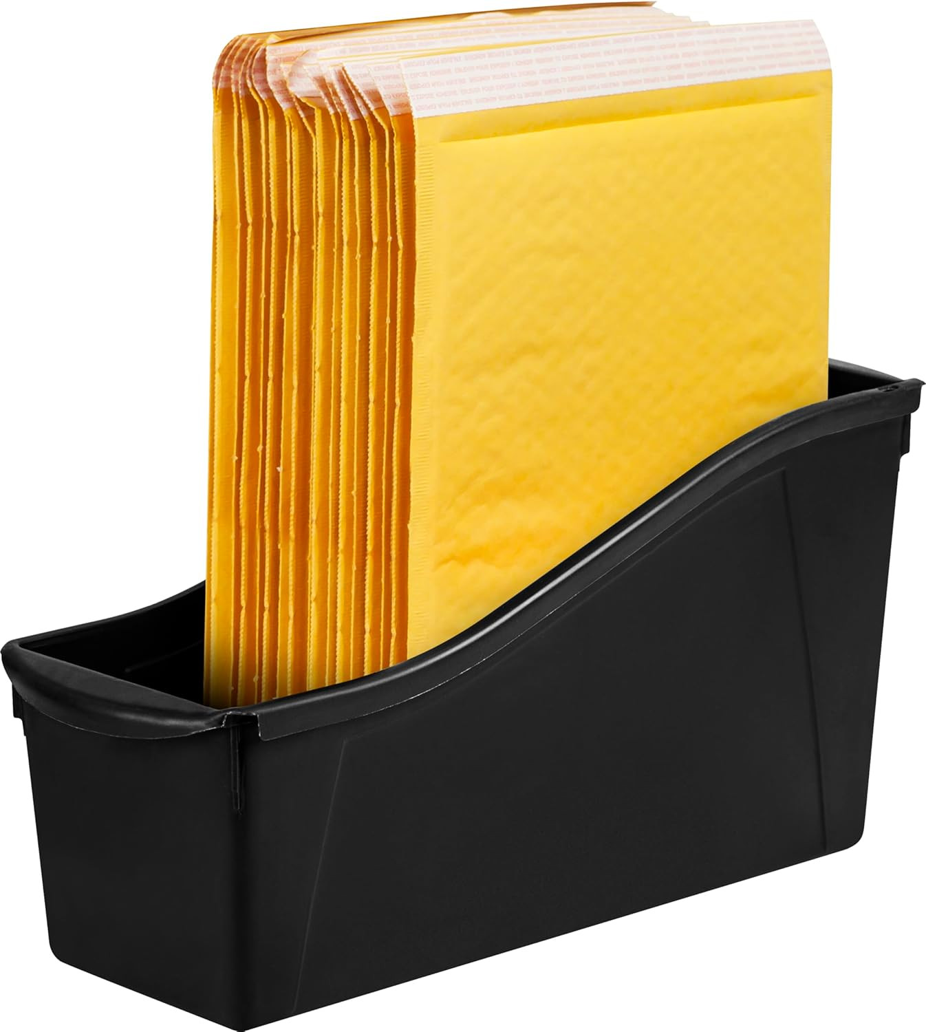 Large Book Bin – Interlocking Plastic Organizer for Home, Office, and Work Space