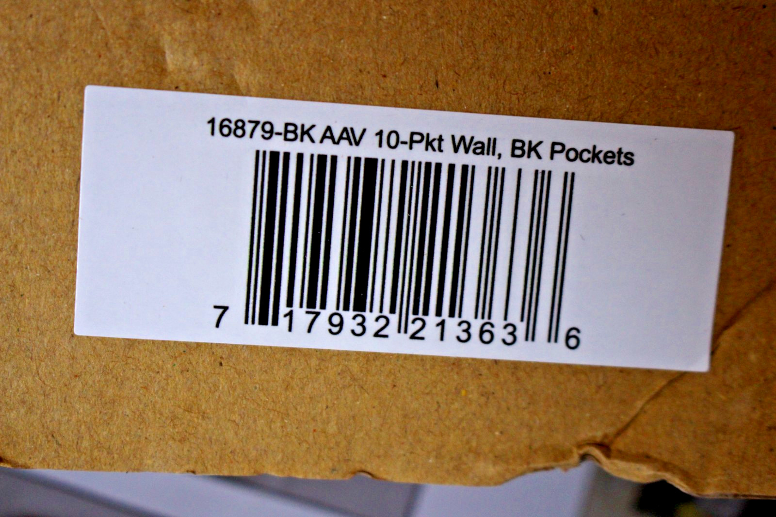 10 PACKET ADJUSTAVIEW WALL ORGANIZER WALL POCKETS 16879-BK AAV