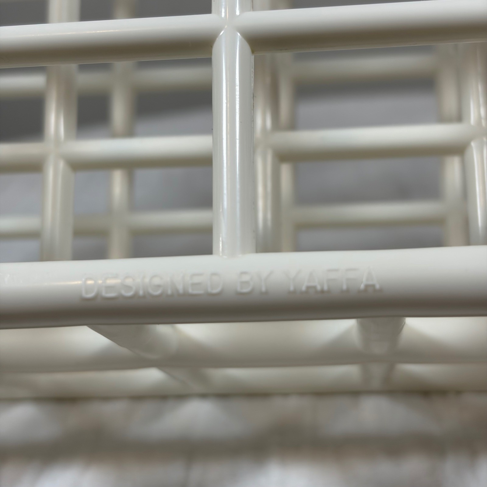 Vintage Yaffa Basic Concepts White Grid Letter Sorter Mail Organizer 1980s Desk