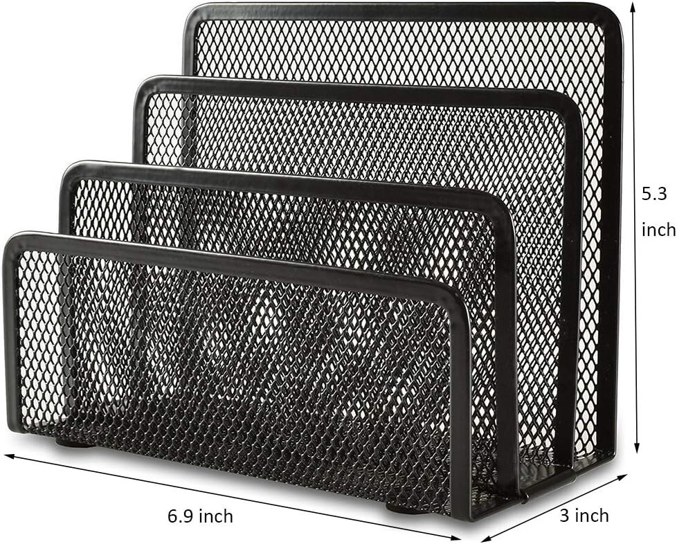 2 Pack Industrial-Style Vertical Mail Sorter – Effortless Desktop Organization