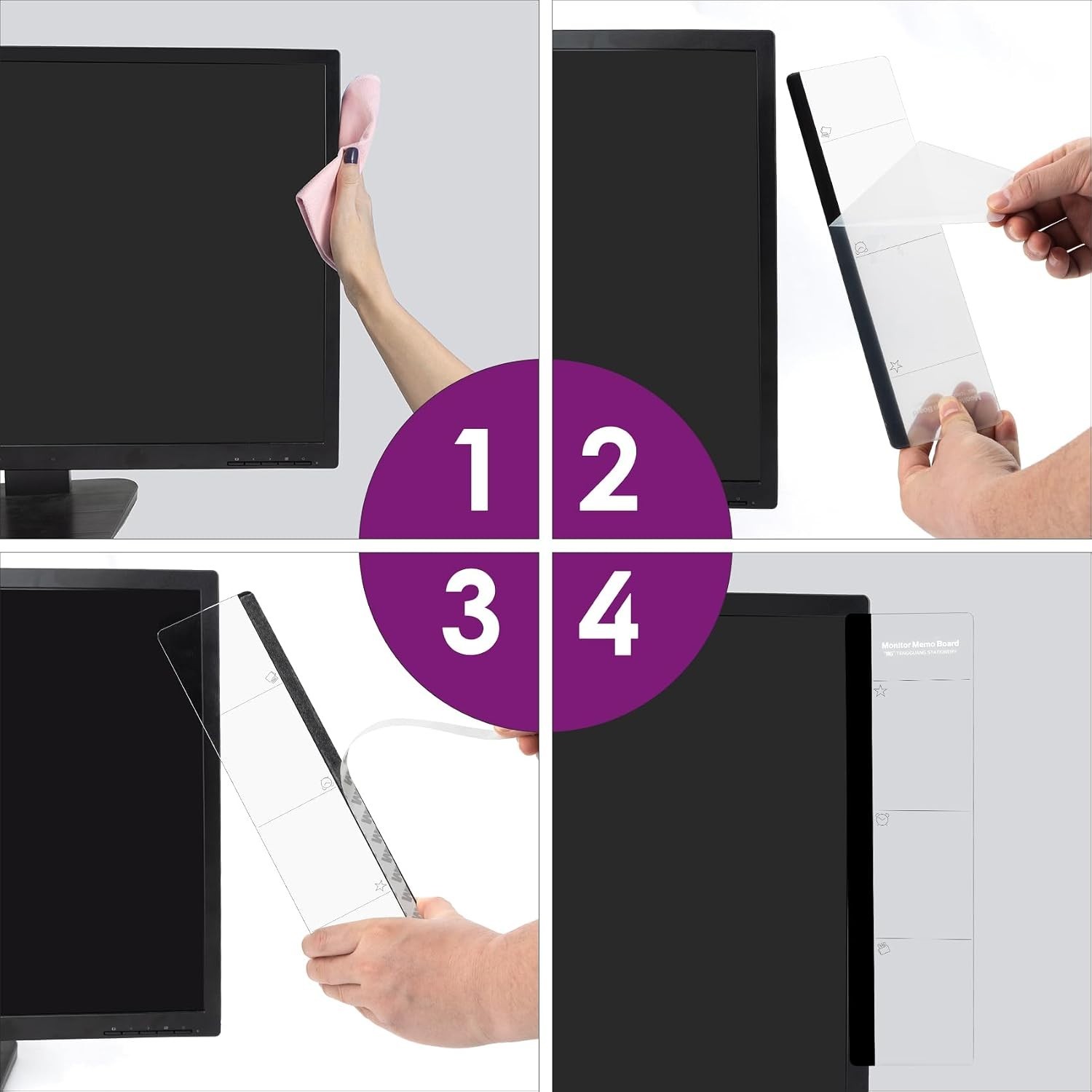 waterproof Acrylic Sticky Note Holders – Functional 8×4 Memo Boards for Office