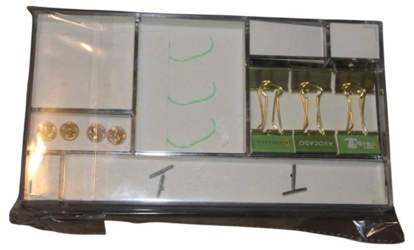 Avocado Desk Set With Desk Trinket Organizer Pen Sticky Notes Clips