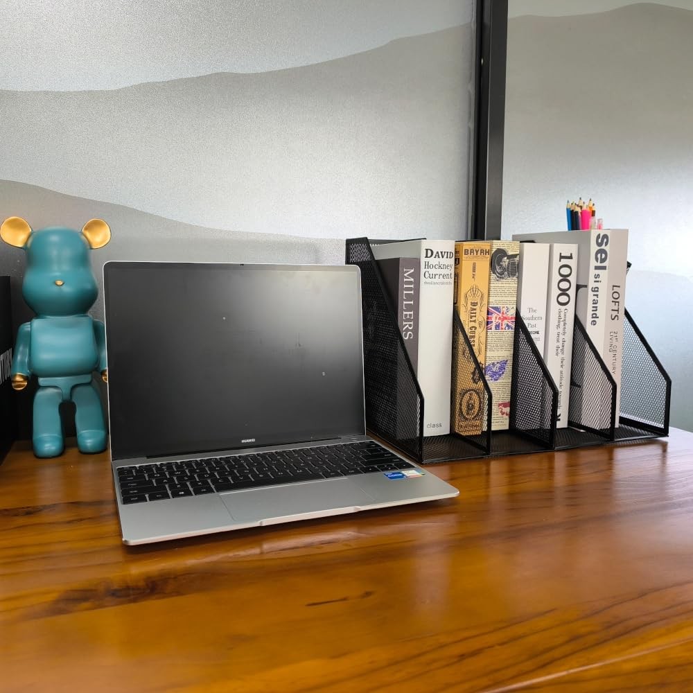 2 Set Desk Organizers, Metal Desk Magazine File Holder and 1 Pen Holder, 2 Co…