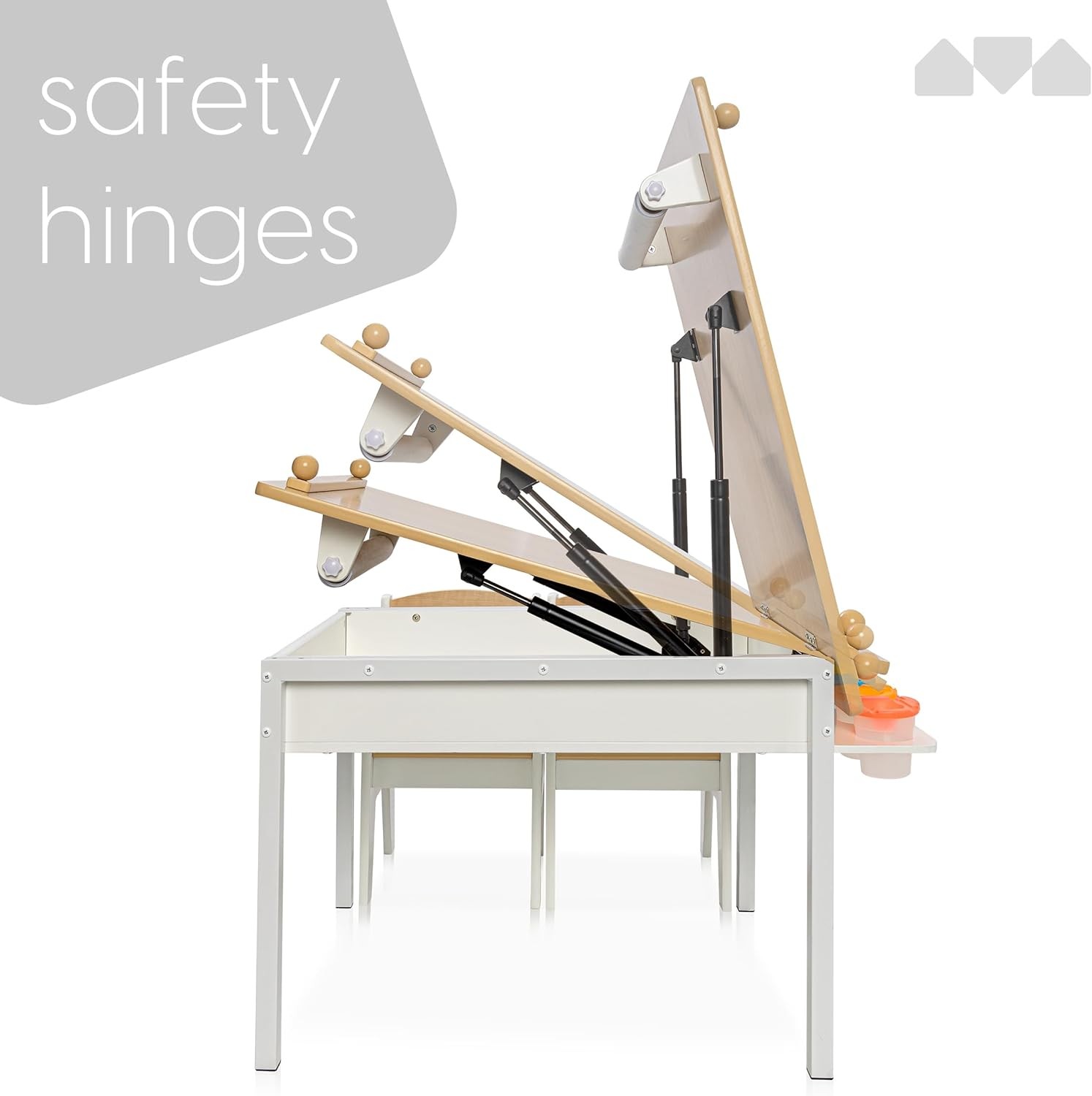 2-in-1 Kids Art Table and Chair Set – Activity Table with Stora