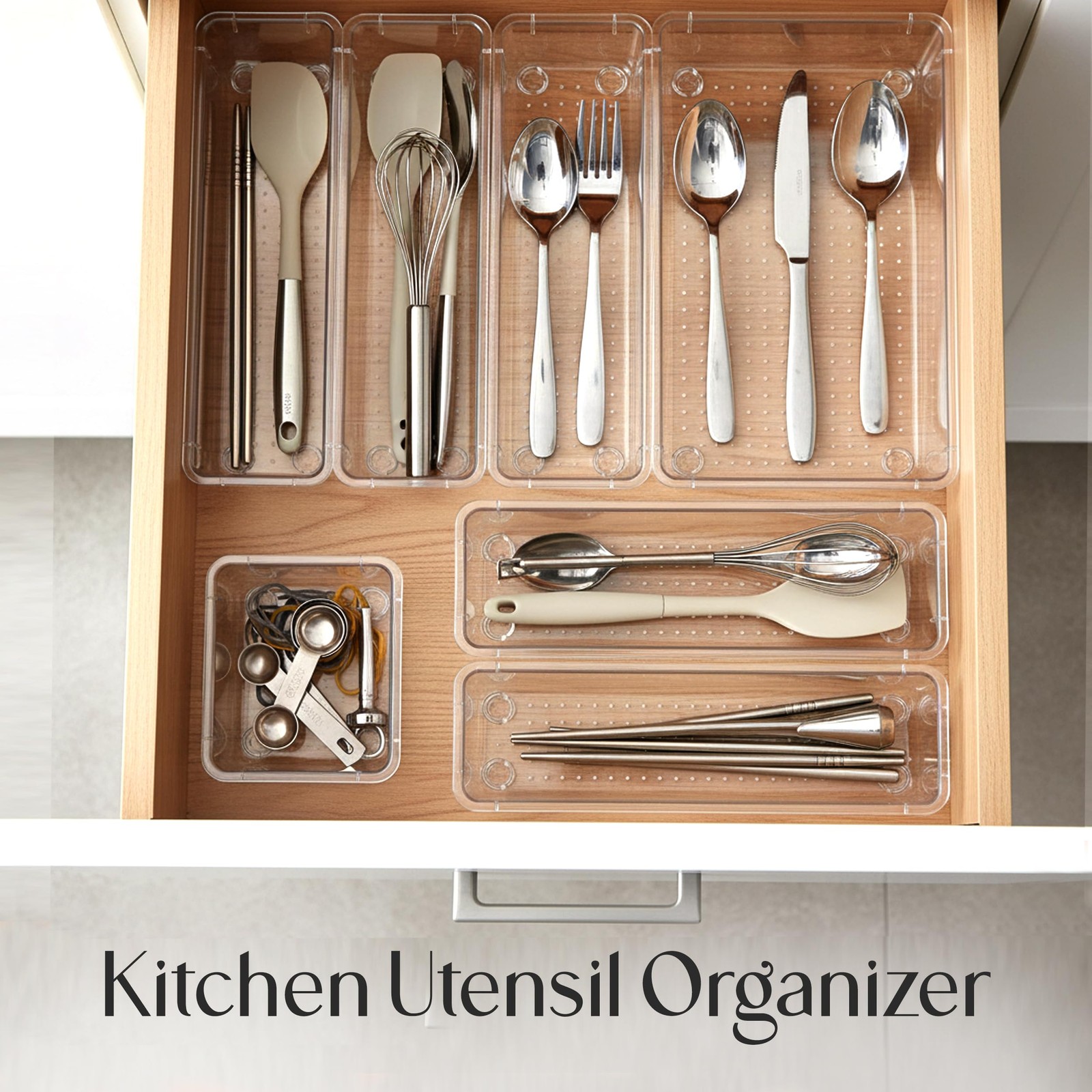 25 Piece Clear Drawer Organizer Set – Multi Size Storage Trays for Bathroom, …