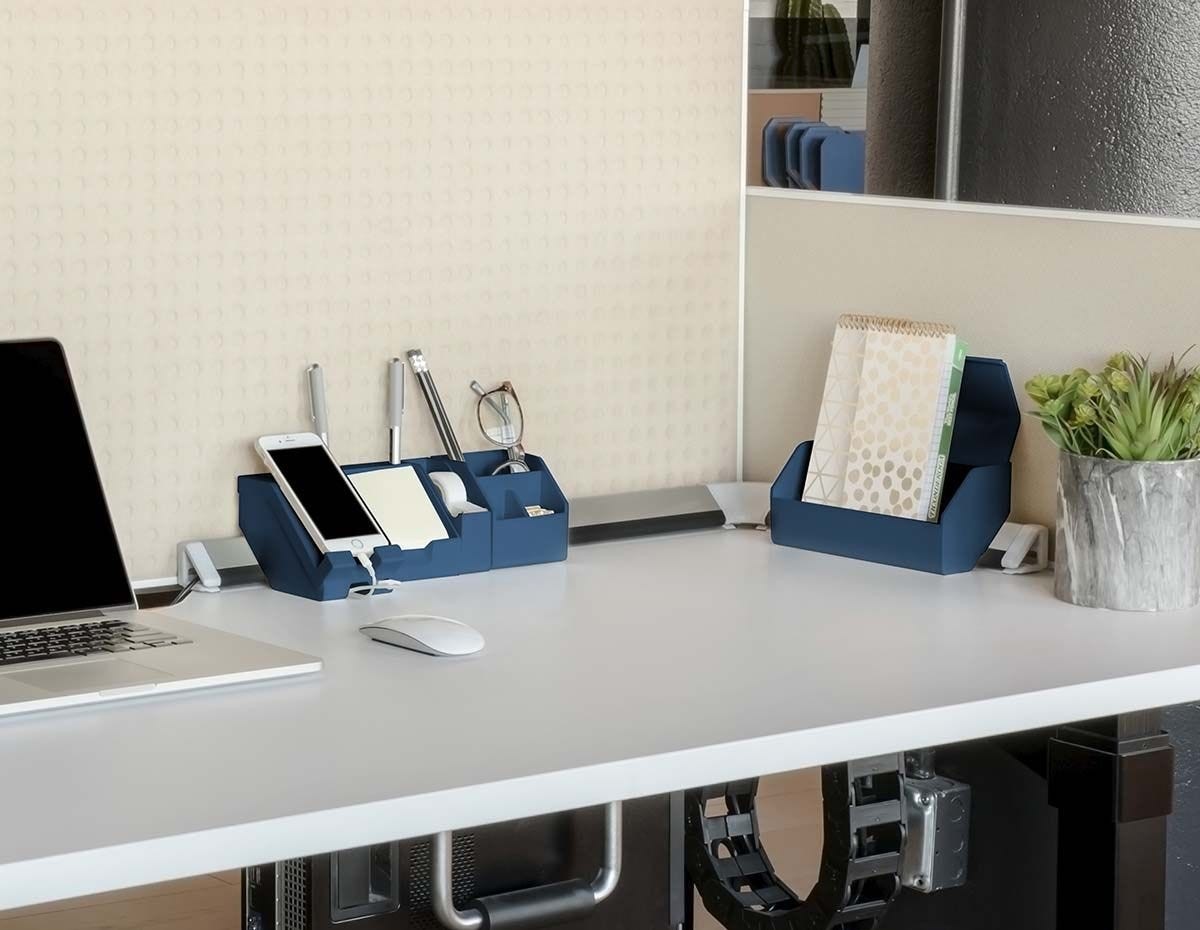 Bostitch Office Konnect™ 9-Piece Desktop Organizer Kit, Blue (KT-CKIT1-BLUE)