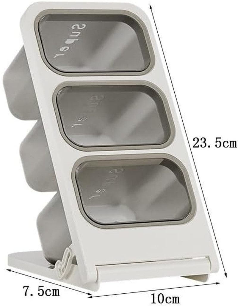 Tilted Pen Holder with 3 Compartments, Pen Organizer for Desk, Desktop Storage B