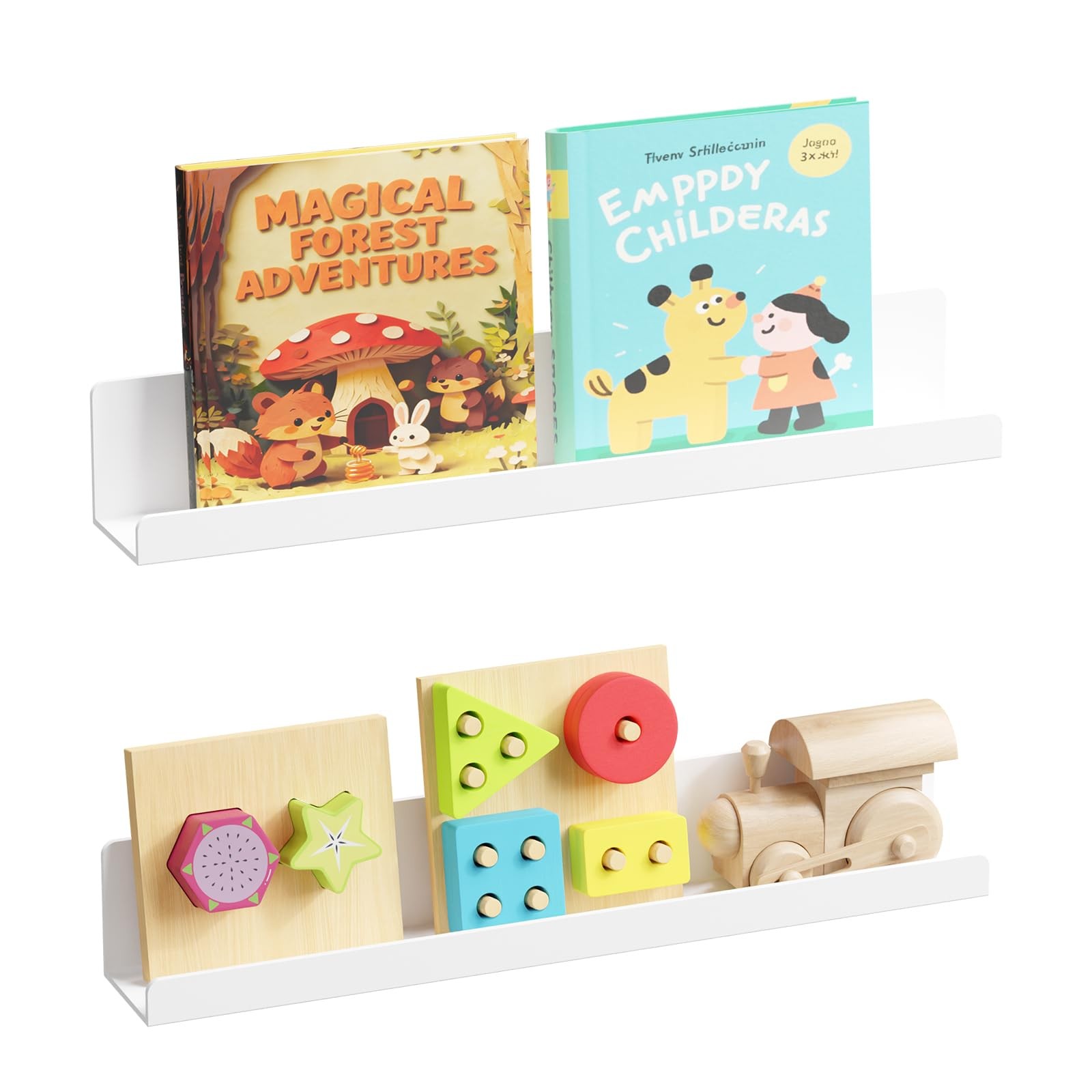 2 Pack Magnetic Book Shelf for Whiteboard, 15 Inch Reusable Acrylic Magnetic …