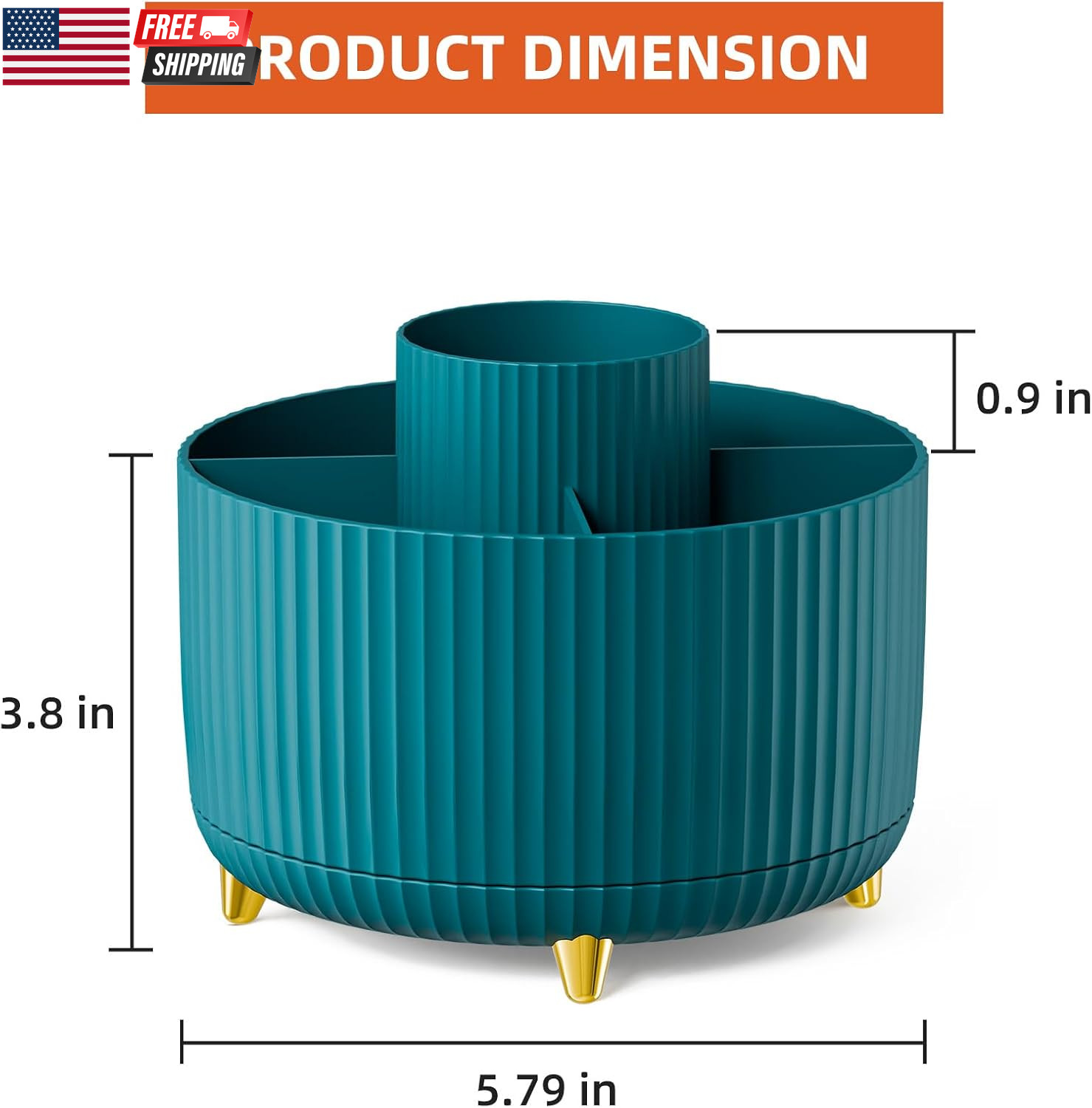 Desk Organizer, 360-Degree Rotating Pen Holder, Desk Organizers and Accessories