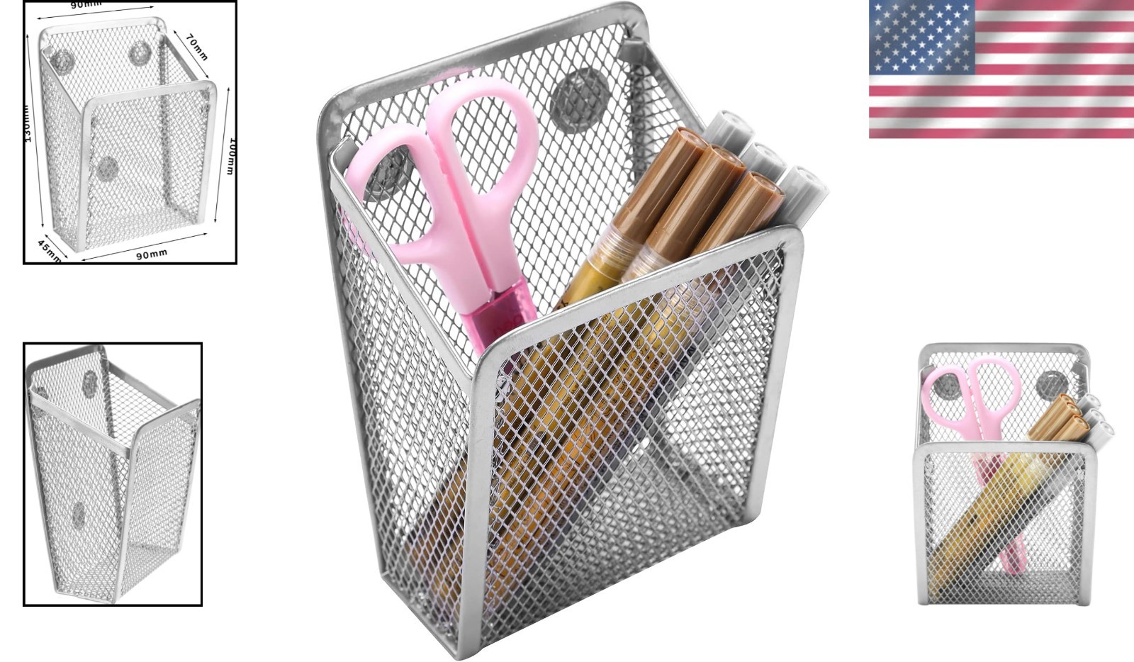 Versatile Metal Mesh Pen Organizer – Lightweight & Strong for Home or Classroom