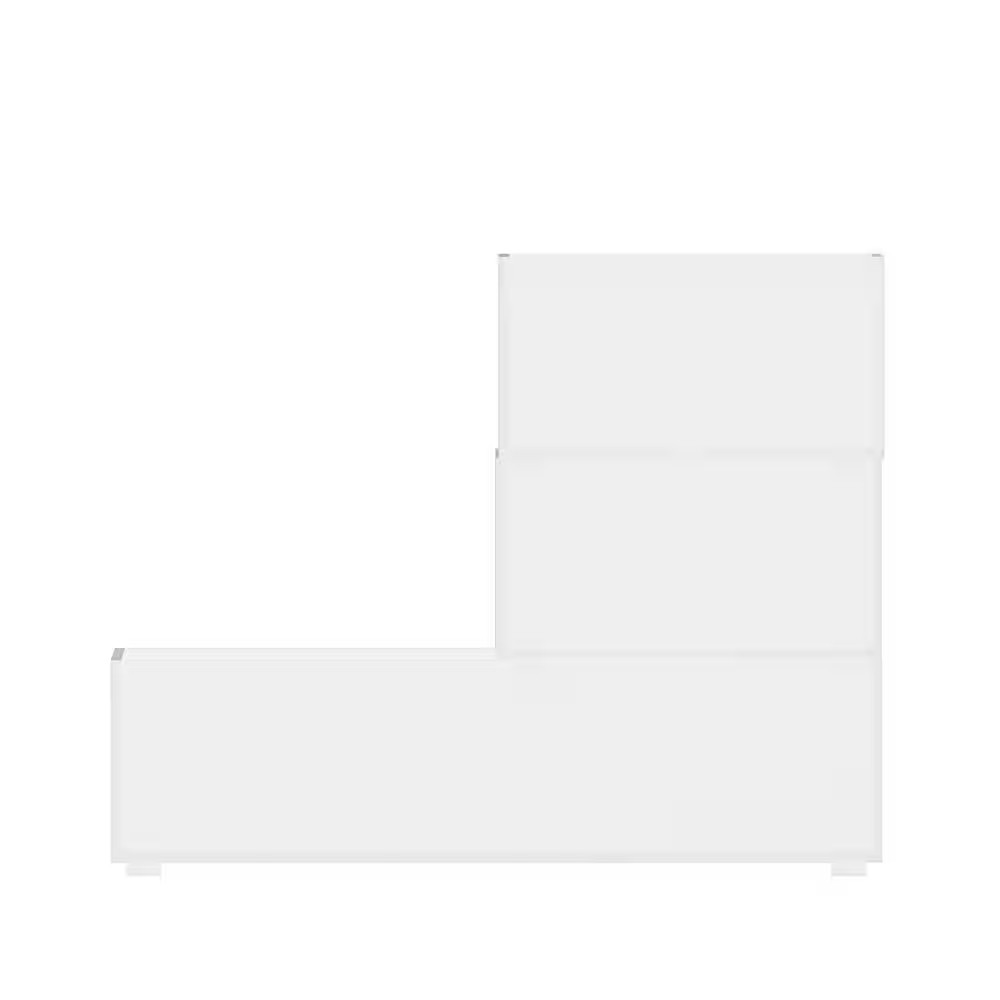Clear/White Desk Organizer Set of 3 – 1 Small/1 Medium/1 Large