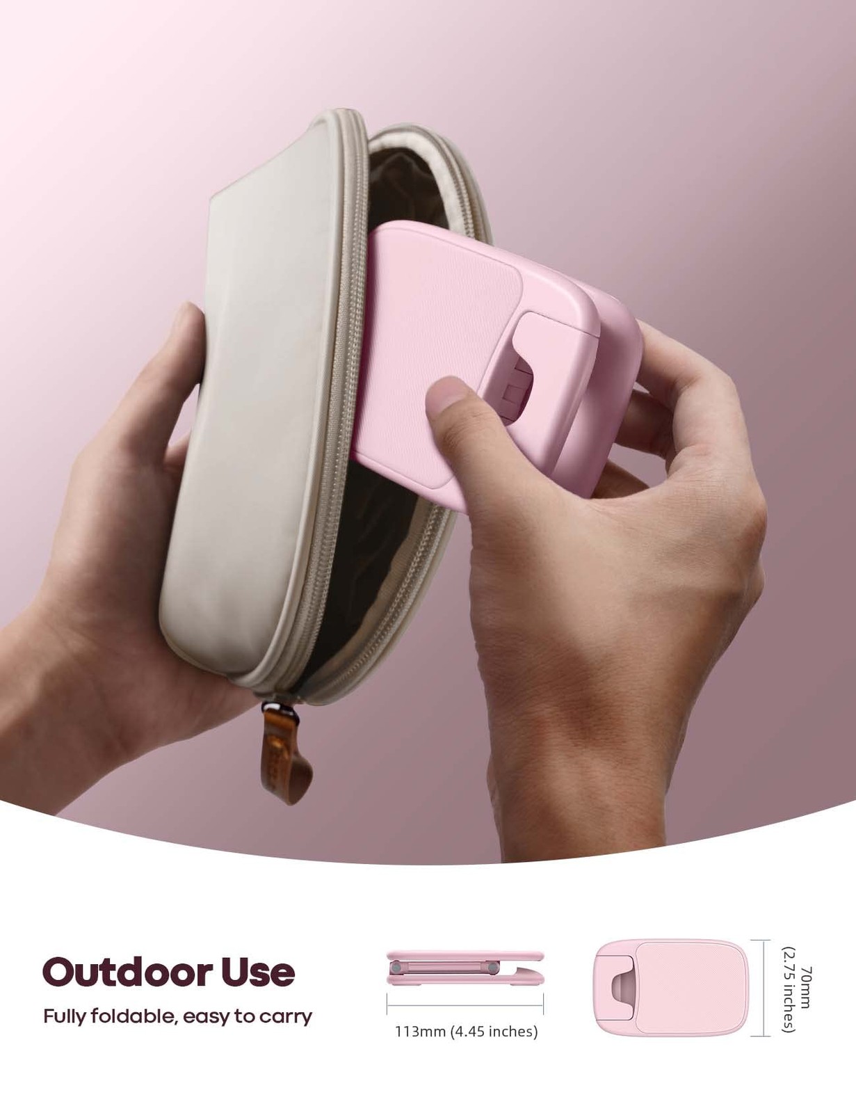 Lamicall Pink Phone Holder, Desk Accessories – Rose Gold Office