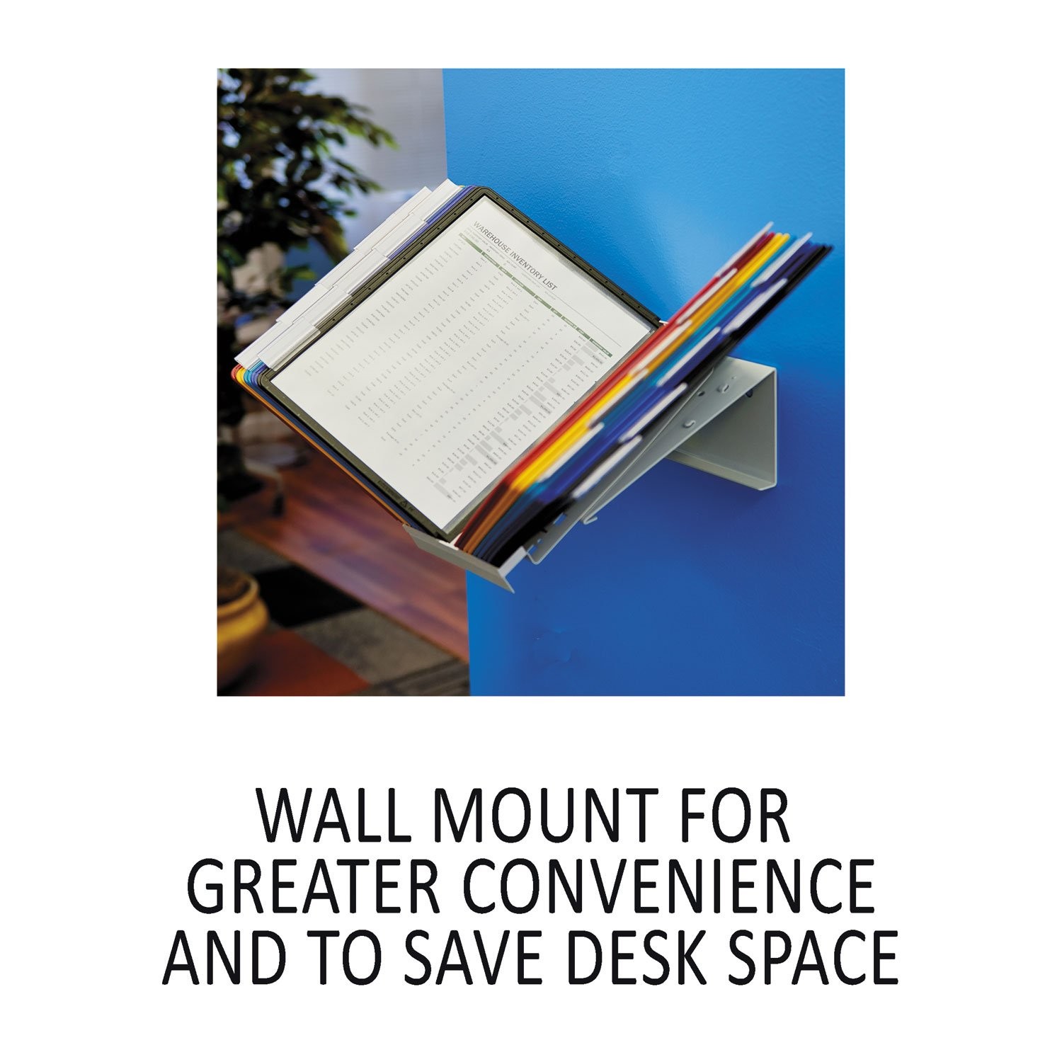 Durable VARIO 40 Pocket Desktop Reference System – 20-Panel Assorted, Black