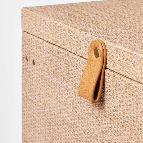 Woven File Box Taupe – Threshold: Office Desk Organizer, Supplies Holder