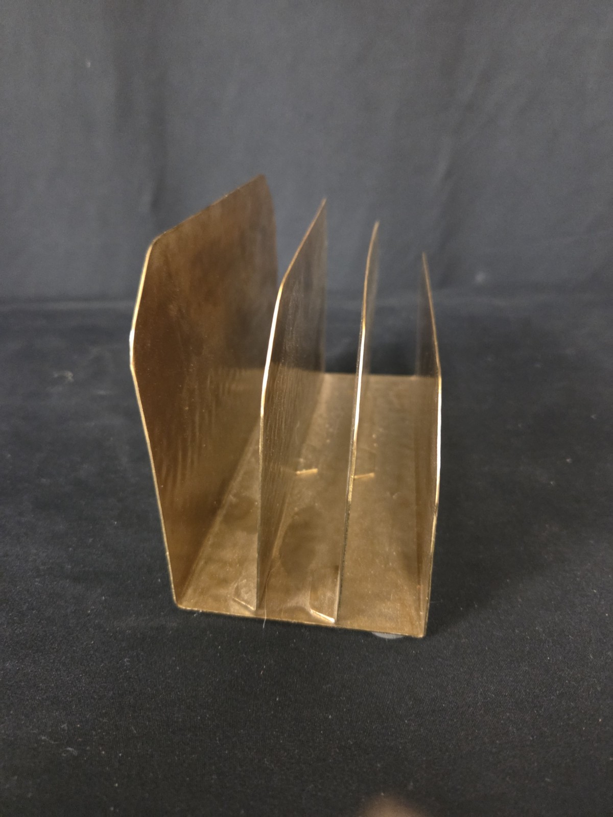 Nate Berkus Letter Sorter Brass Tone Hammered Desk Organizer