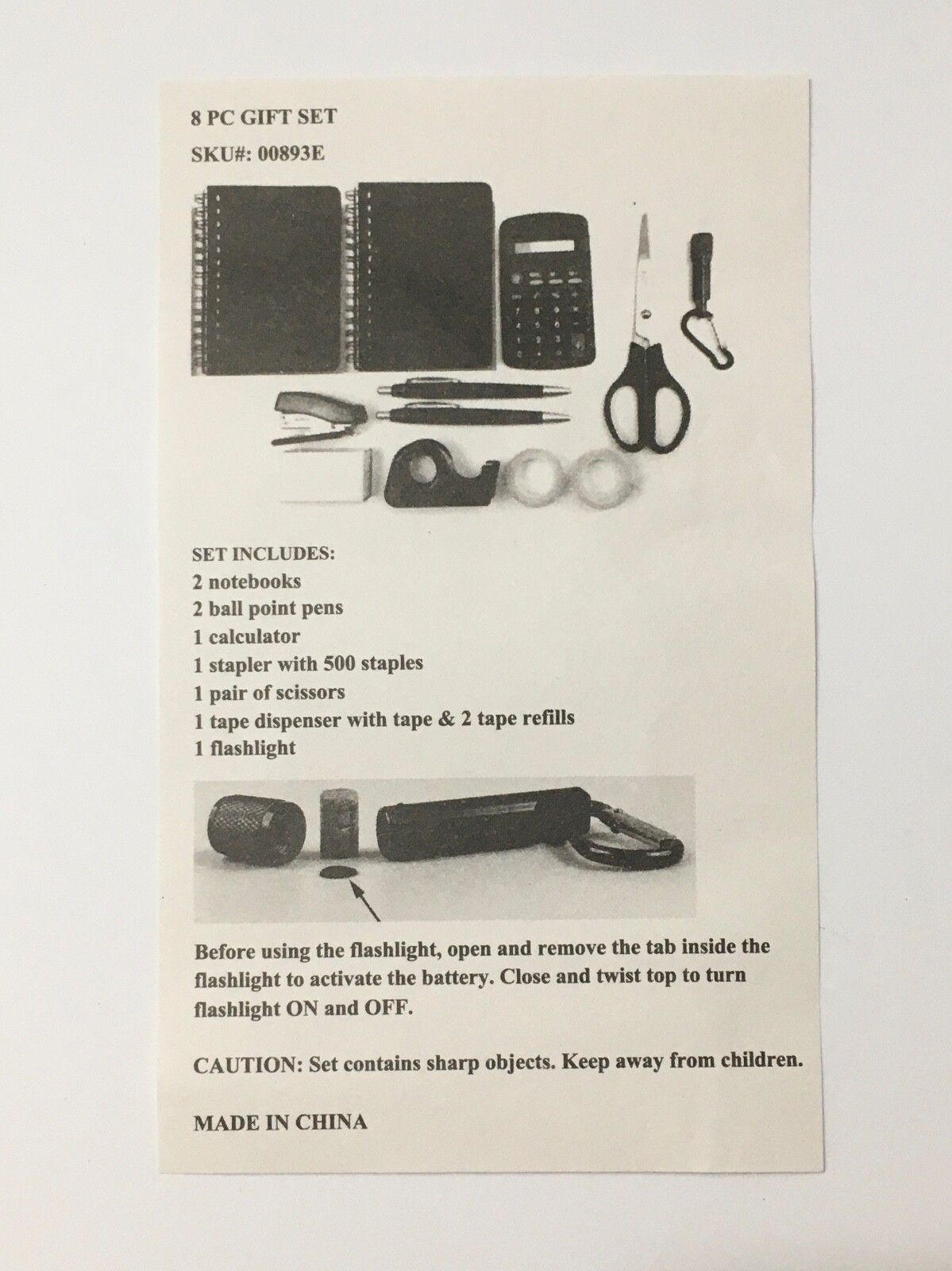 8-Piece Basic Desktop Office Supply Set
