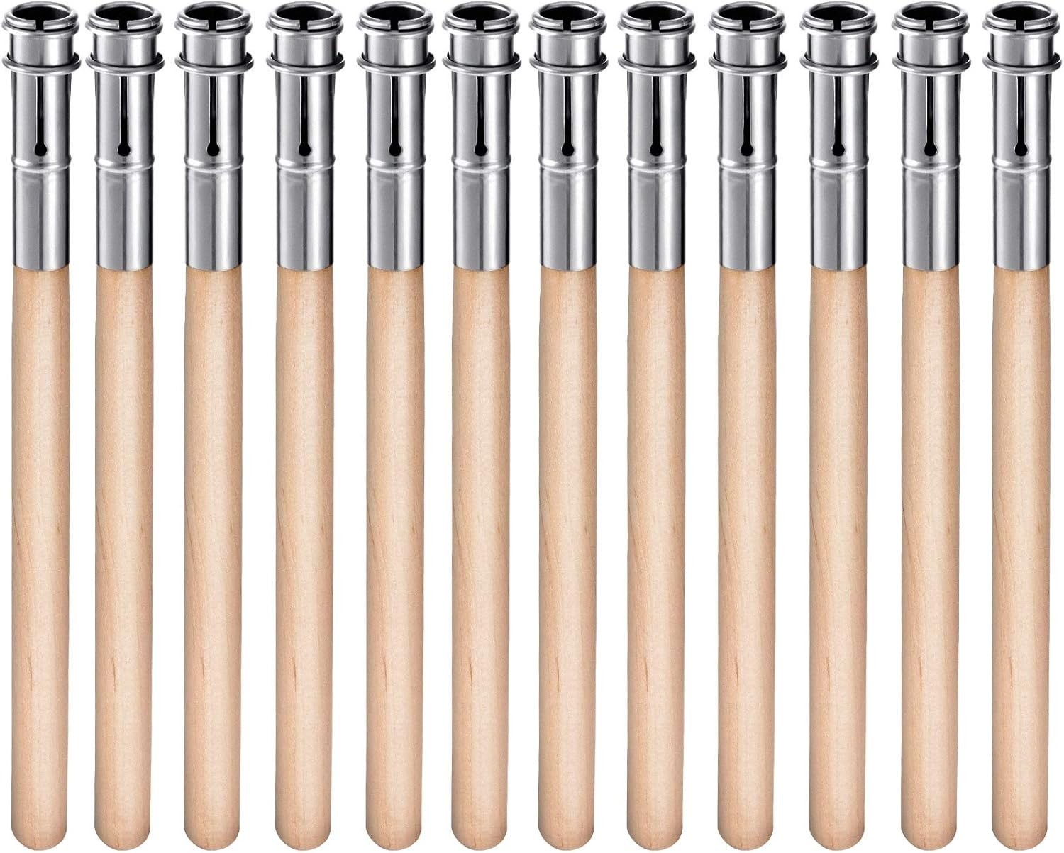 12Pcs Adjustable Pencil Extender Art Pencil Lengthener for Colored Pencil Crayon