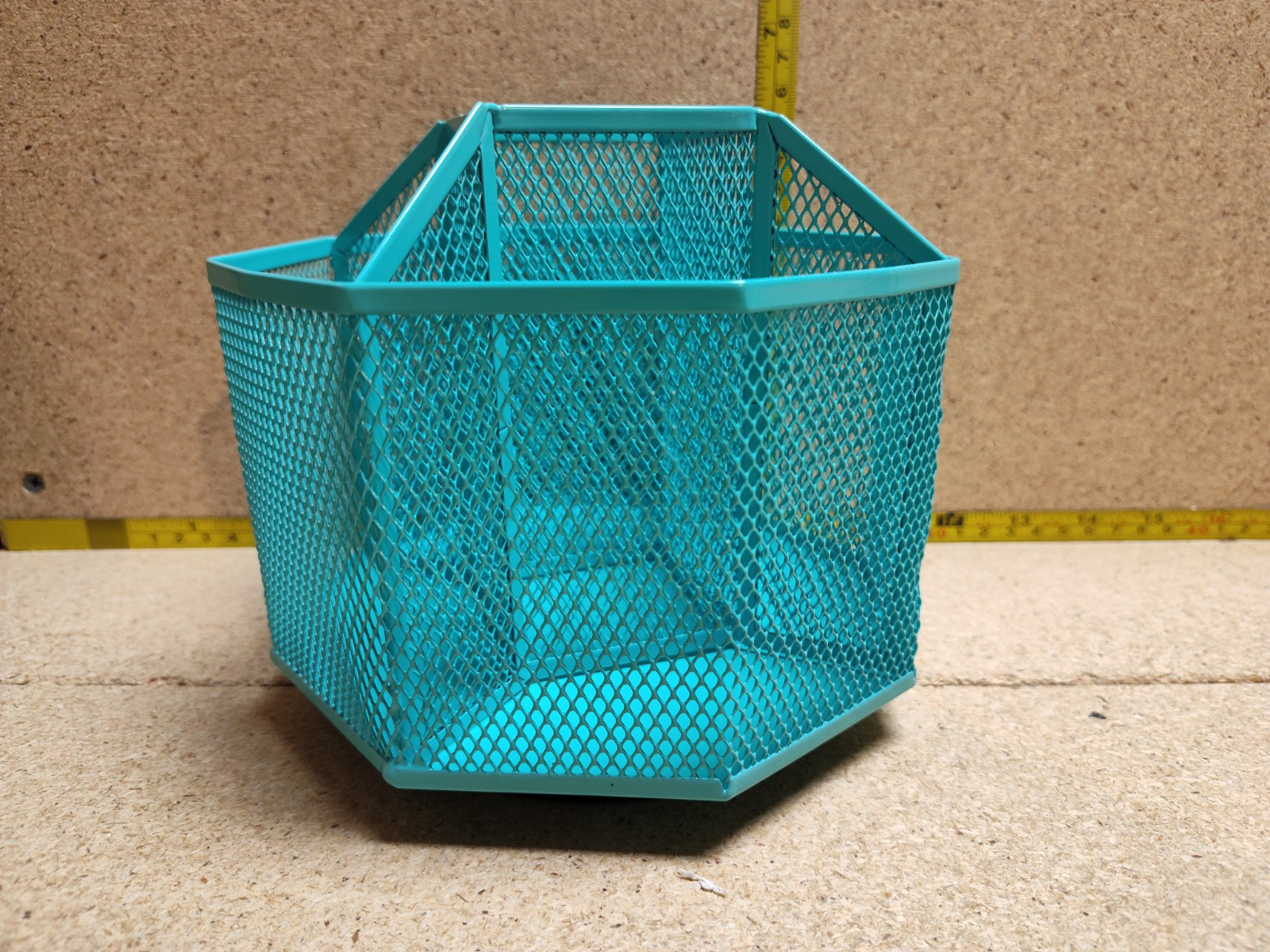 Annova Rotating Mesh Desk Organizer with 5 Compartments (Turquoise)