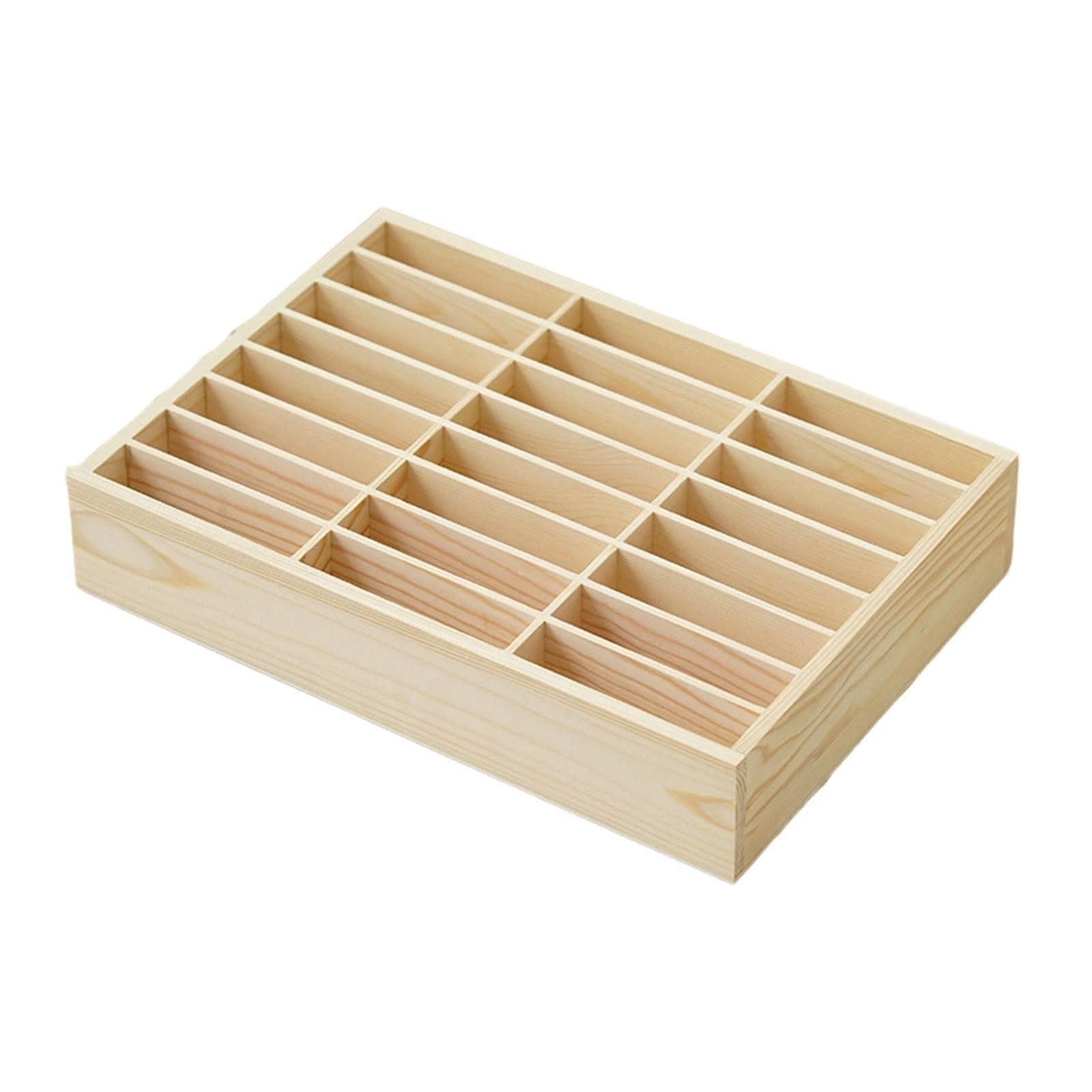 Wooden Mobile Phone Storage Box Phone Holder Display Rack Finishing Grid Desktop