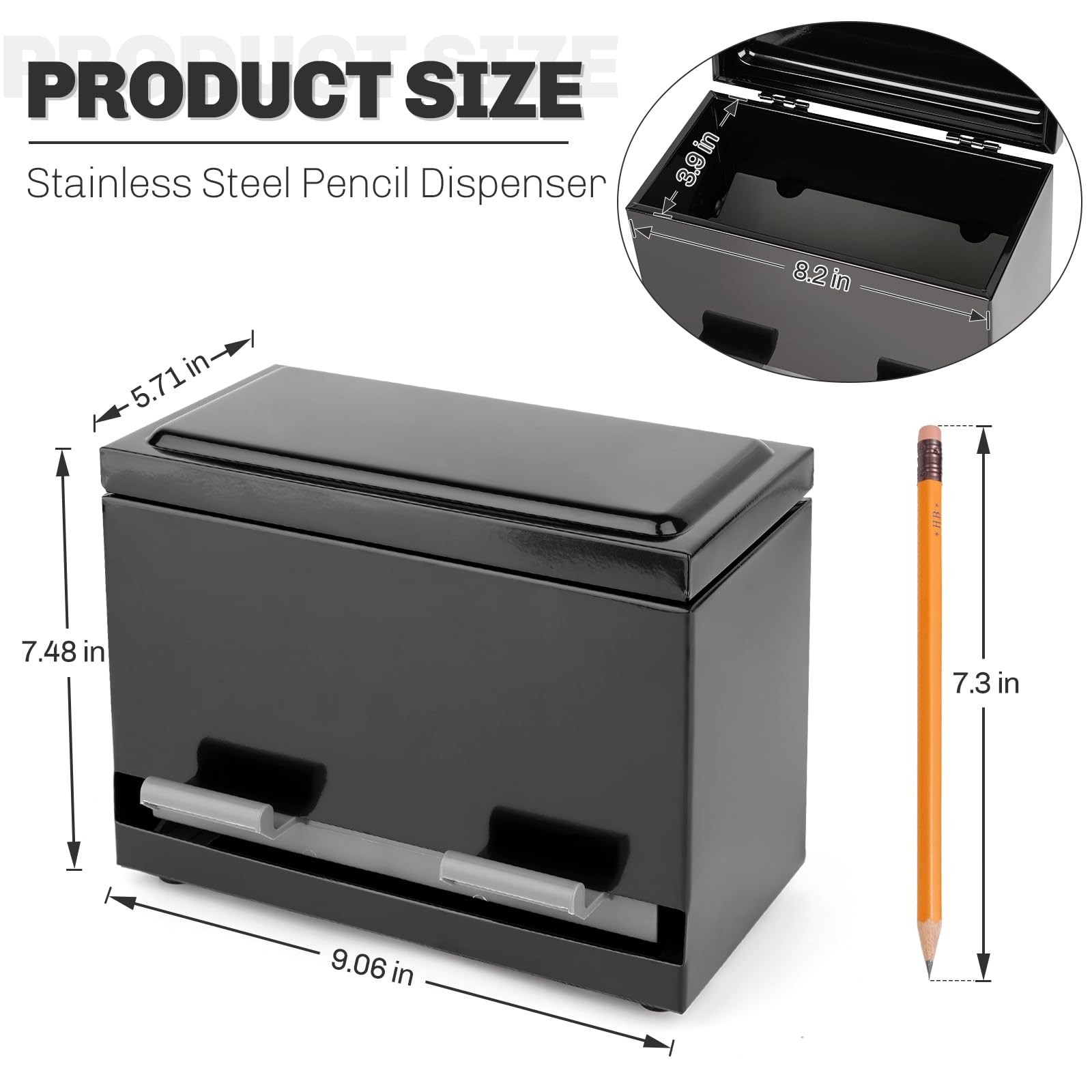 Stainless Steel Pencil Dispenser/Pen Holder for Classroom Home Restaurant for…