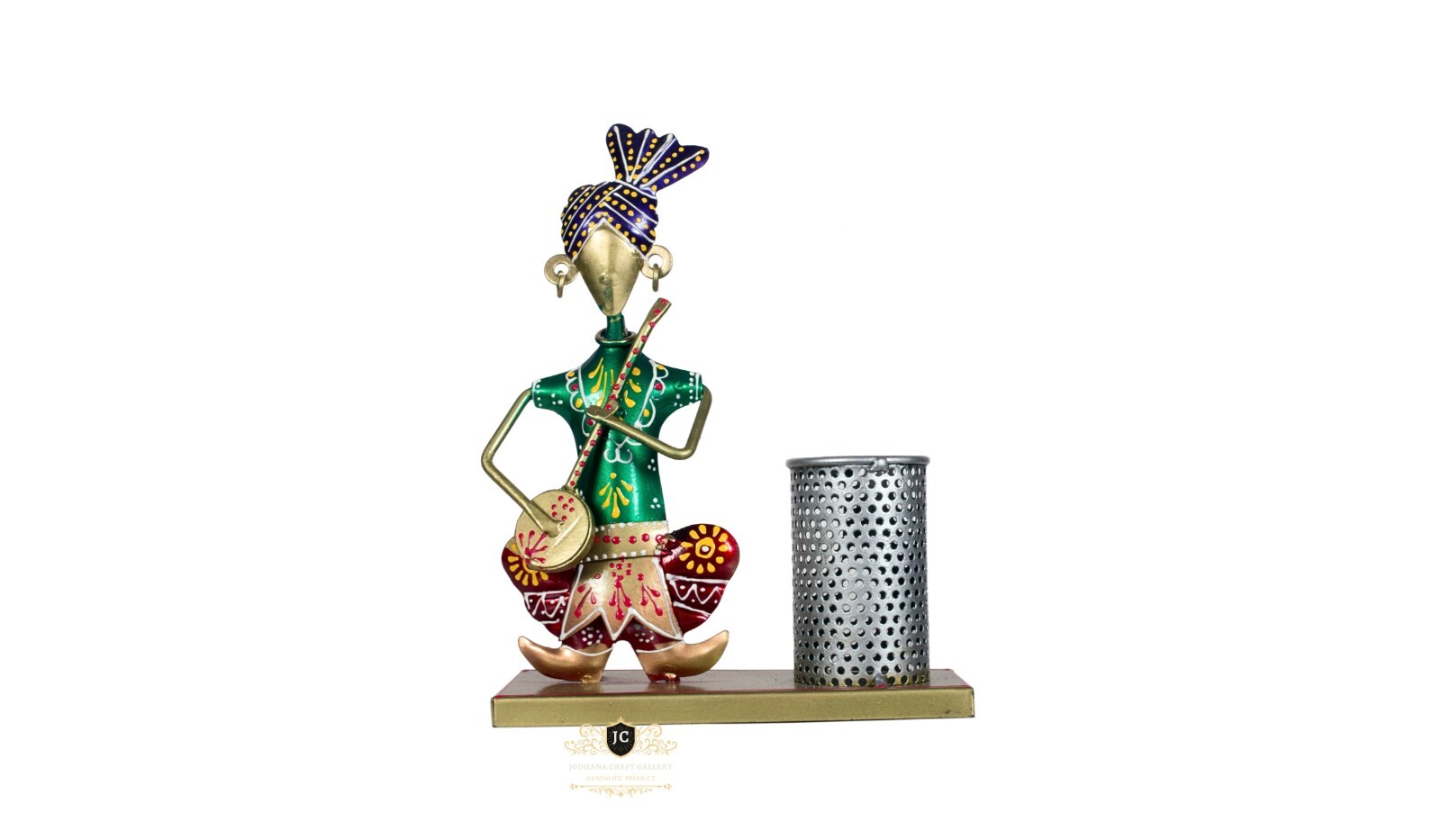 Multicolor Set of 3 Musician Pen Stand Holder – Decorative Showpiece for Home