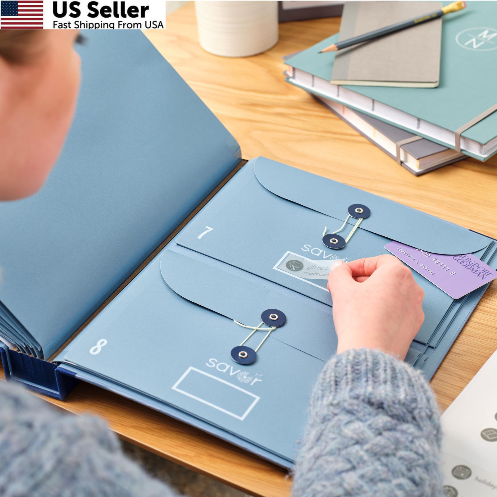 The Folio® Important Document Organizer by Savor | Binder with Guided Slate