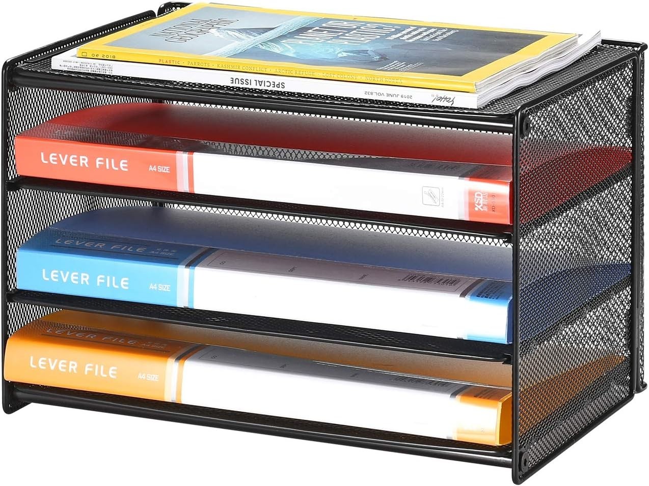 Paper Letter Tray, 3 Tier Desk File Organizer Paper Sorter Letter Shelf Rack,…