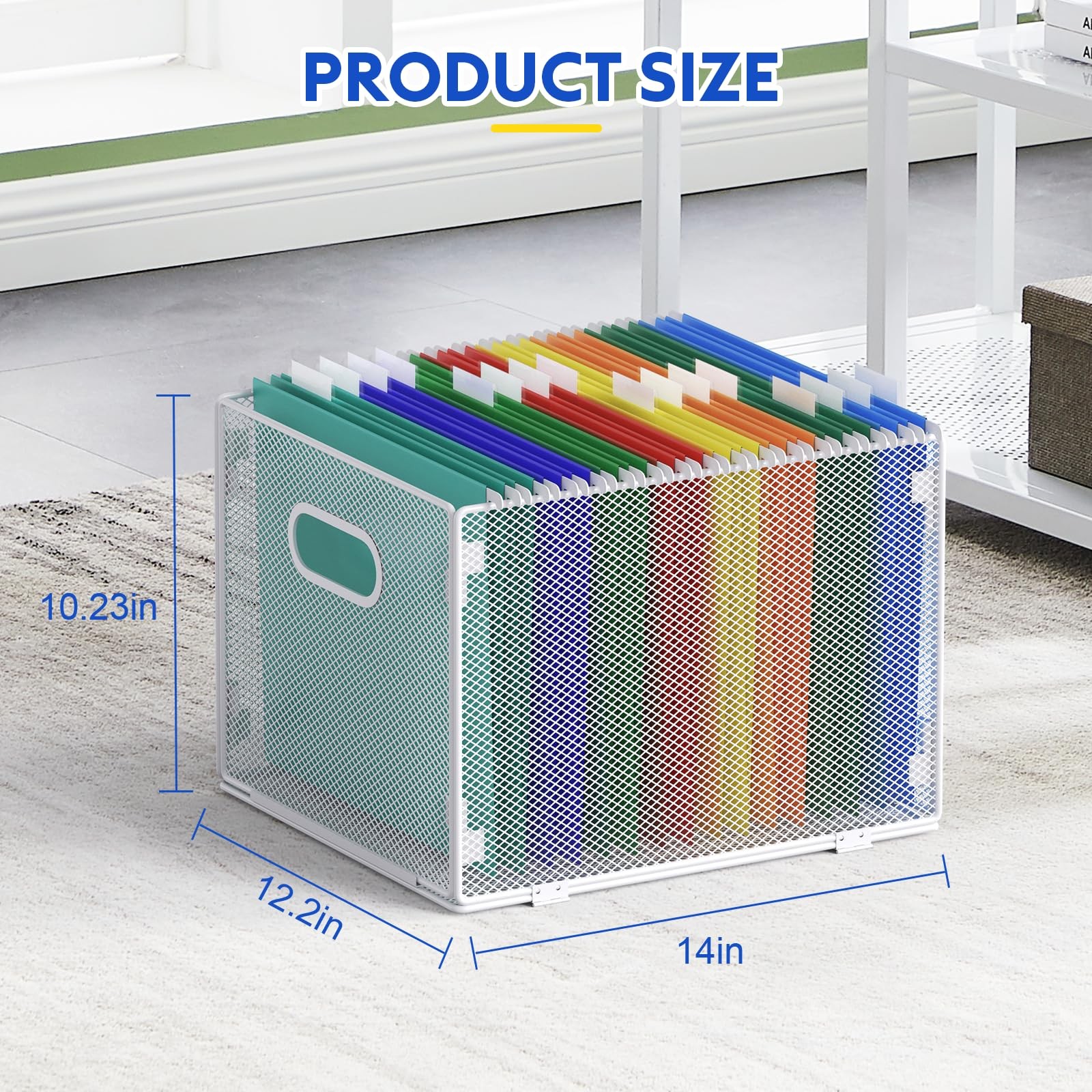 Samstar Hanging File Organizer, Mesh Folder 1 Pack White, White