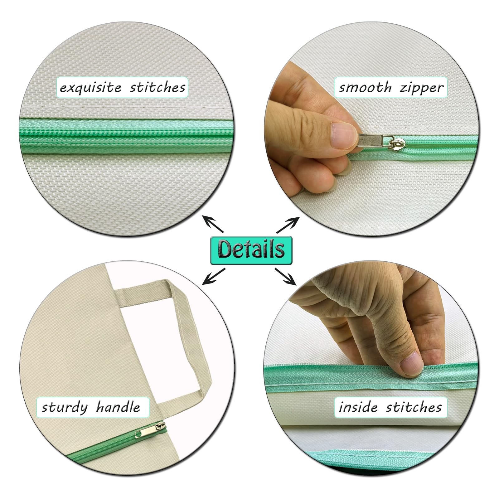 A4 Mesh Zipper Pouch, Waterproof File Bag with Handle,Foldable Document Organ…