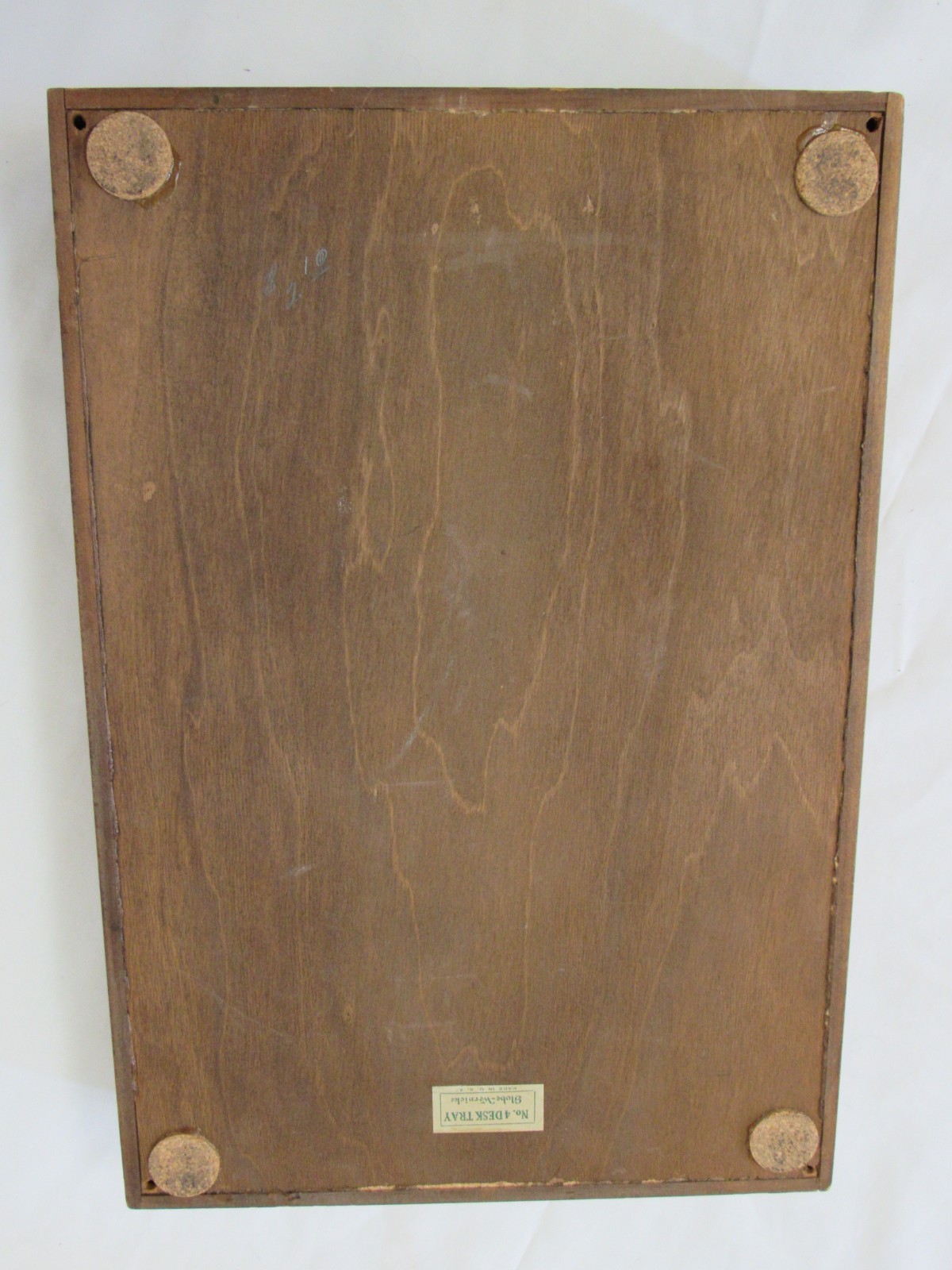 Vintage Wooden Desk Organizer By Globe Wernicke No. 4 Dovetail Edge Made in USA